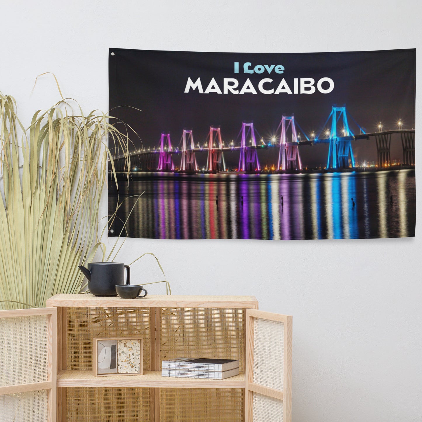 I Love Maracaibo Flag, Maracaibo, Venezuela, Puente Rafael Urdaneta, Puente sobre el Lago, I love Venezuela Flag