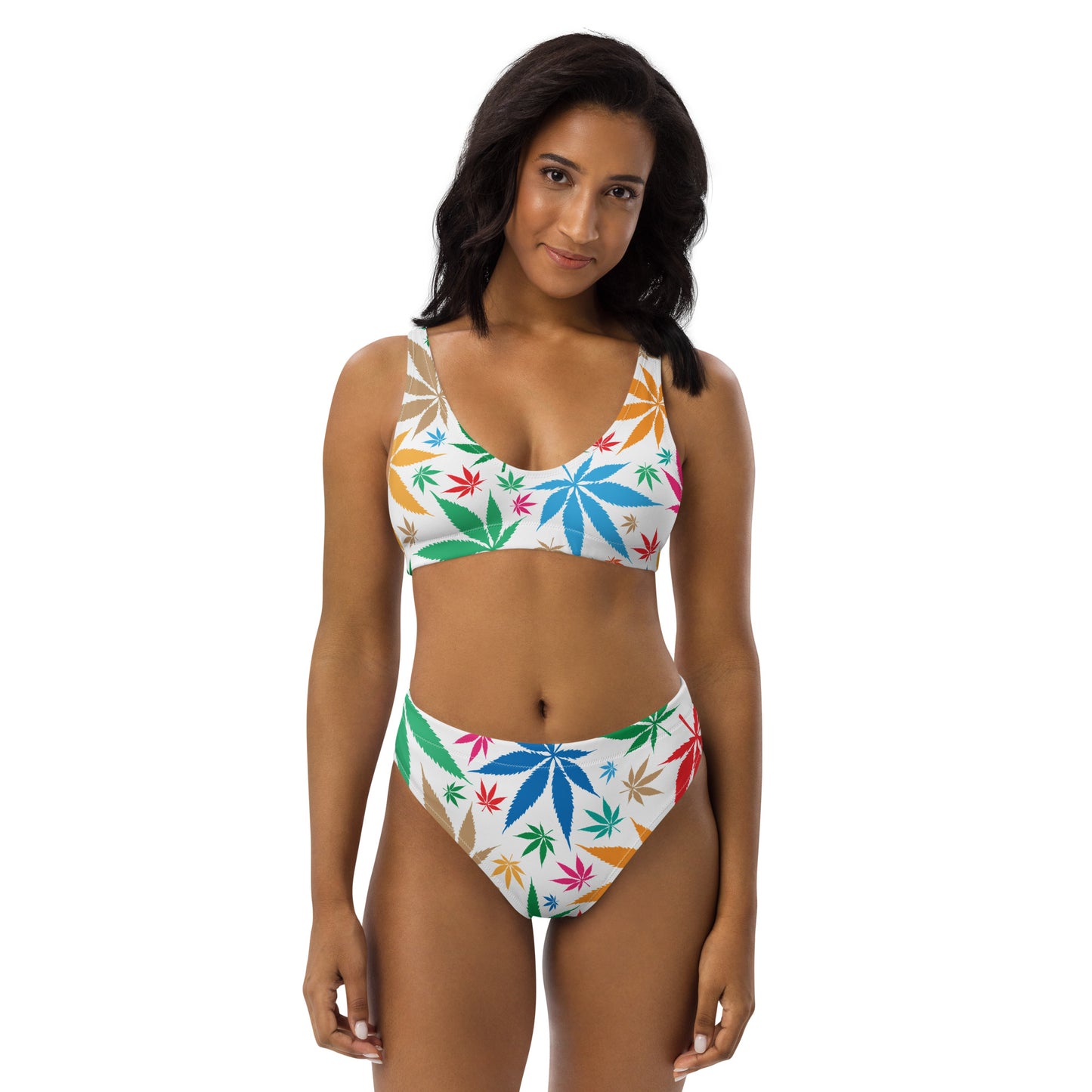 SUMMER FLOWERS / Recycled high-waisted bikini