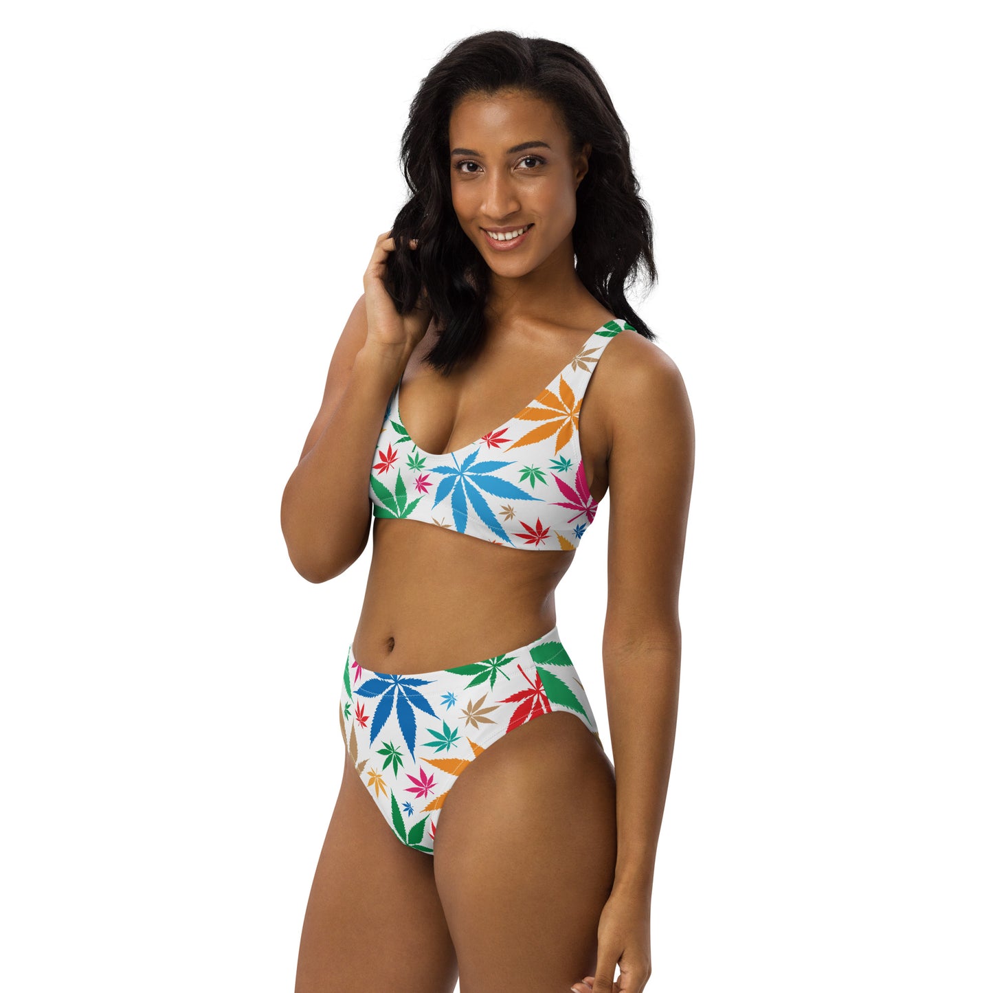 SUMMER FLOWERS / Recycled high-waisted bikini