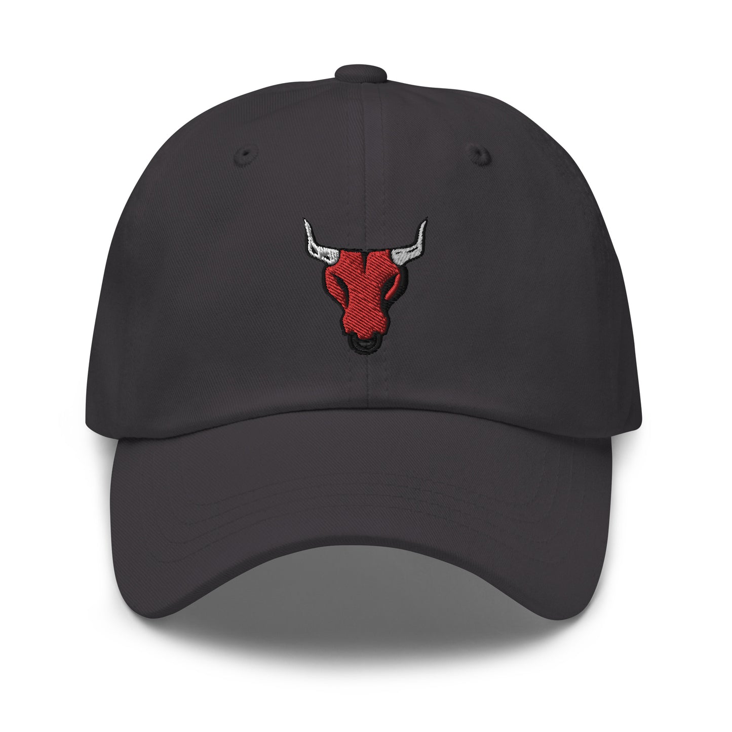 Bull logo Embroidered Adjustable Dad Hat, Bull Lover, Multiple Colors Unstructured Six Panel Baseball Cap