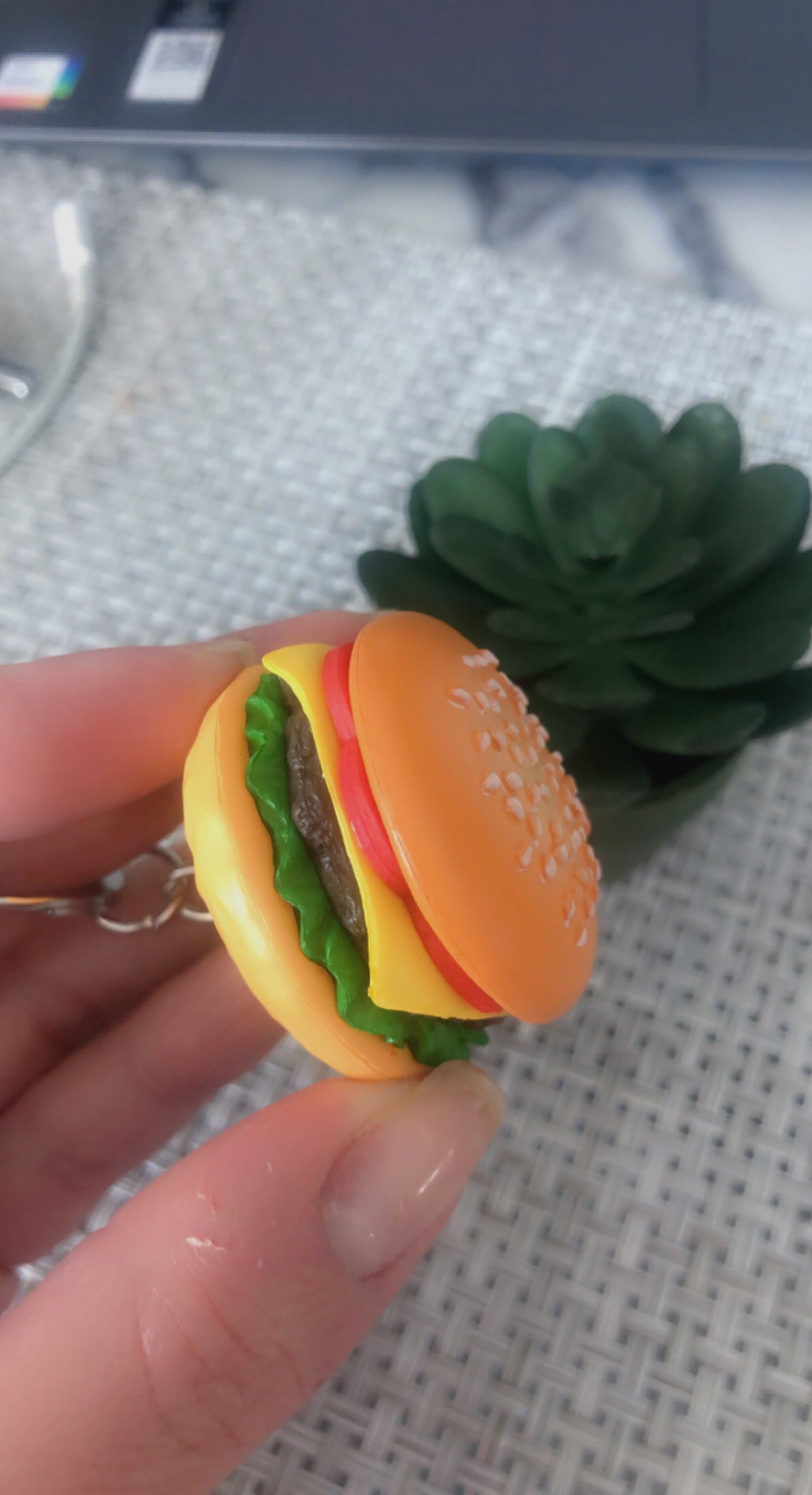 Burguer Charm Keychain
