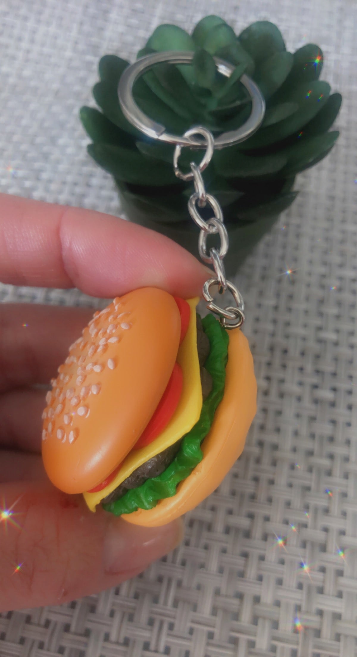 Burguer Charm Keychain