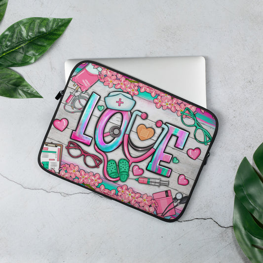 Nurse Love, Nurse In Progress, Nursing Student Gift, Nursing Graduate, School Nurse Gift, Macbook Pro Cover Laptop Sleeve