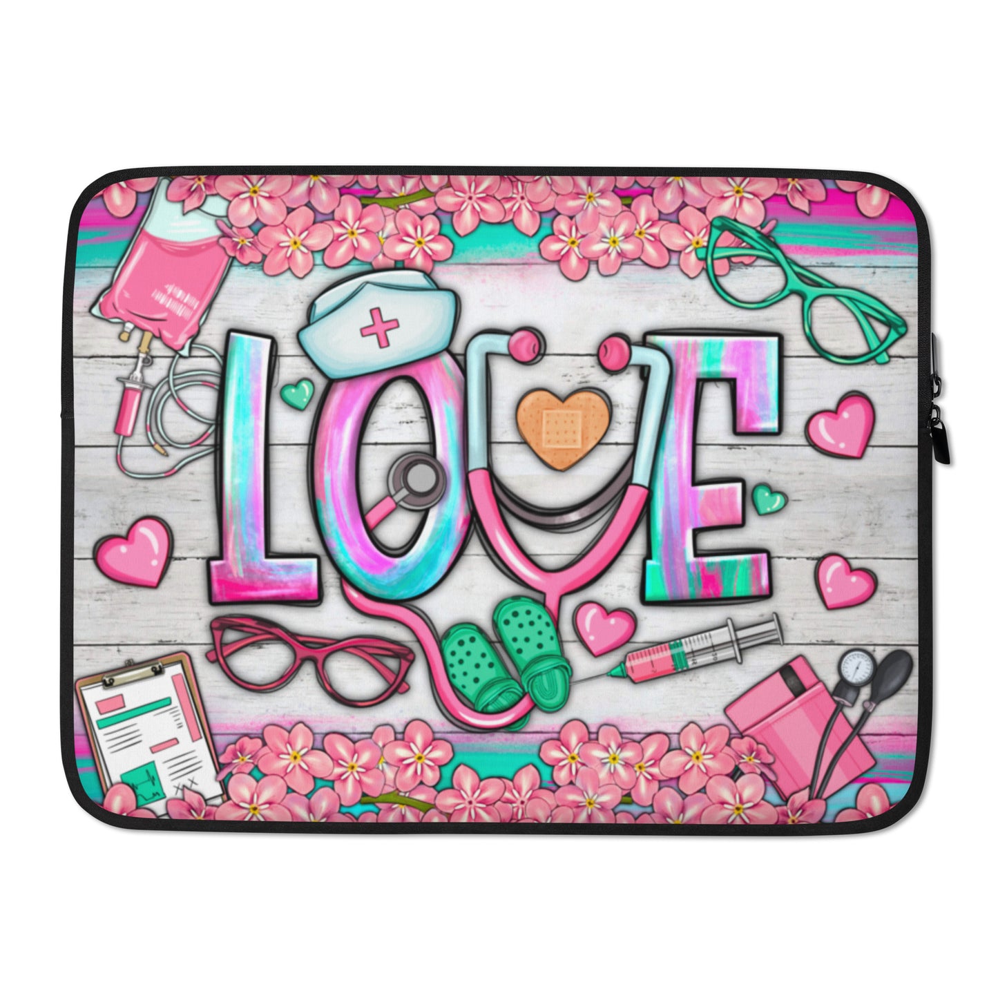 Nurse Love, Nurse In Progress, Nursing Student Gift, Nursing Graduate, School Nurse Gift, Macbook Pro Cover Laptop Sleeve