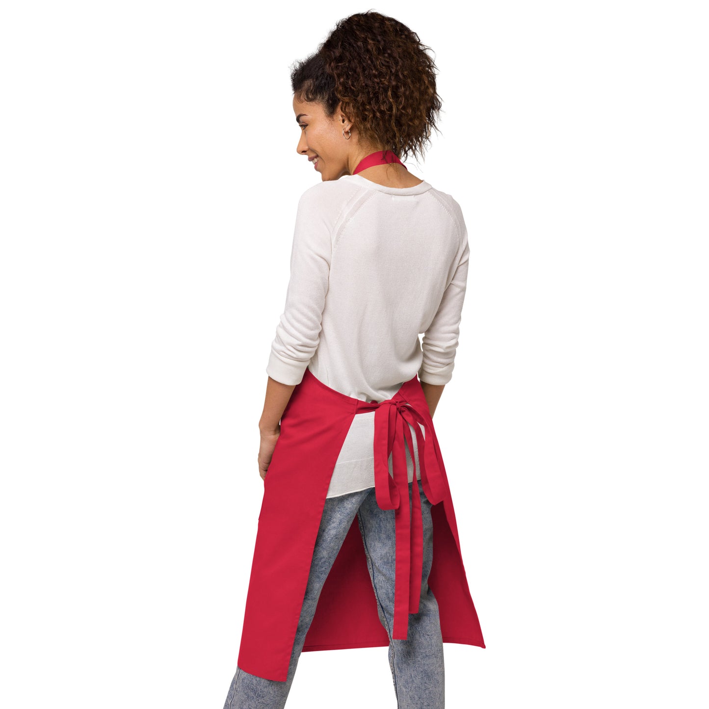 La arepa es Venezolana, I Love Arepa, Venezolano en USA, Venezuela Organic cotton apron