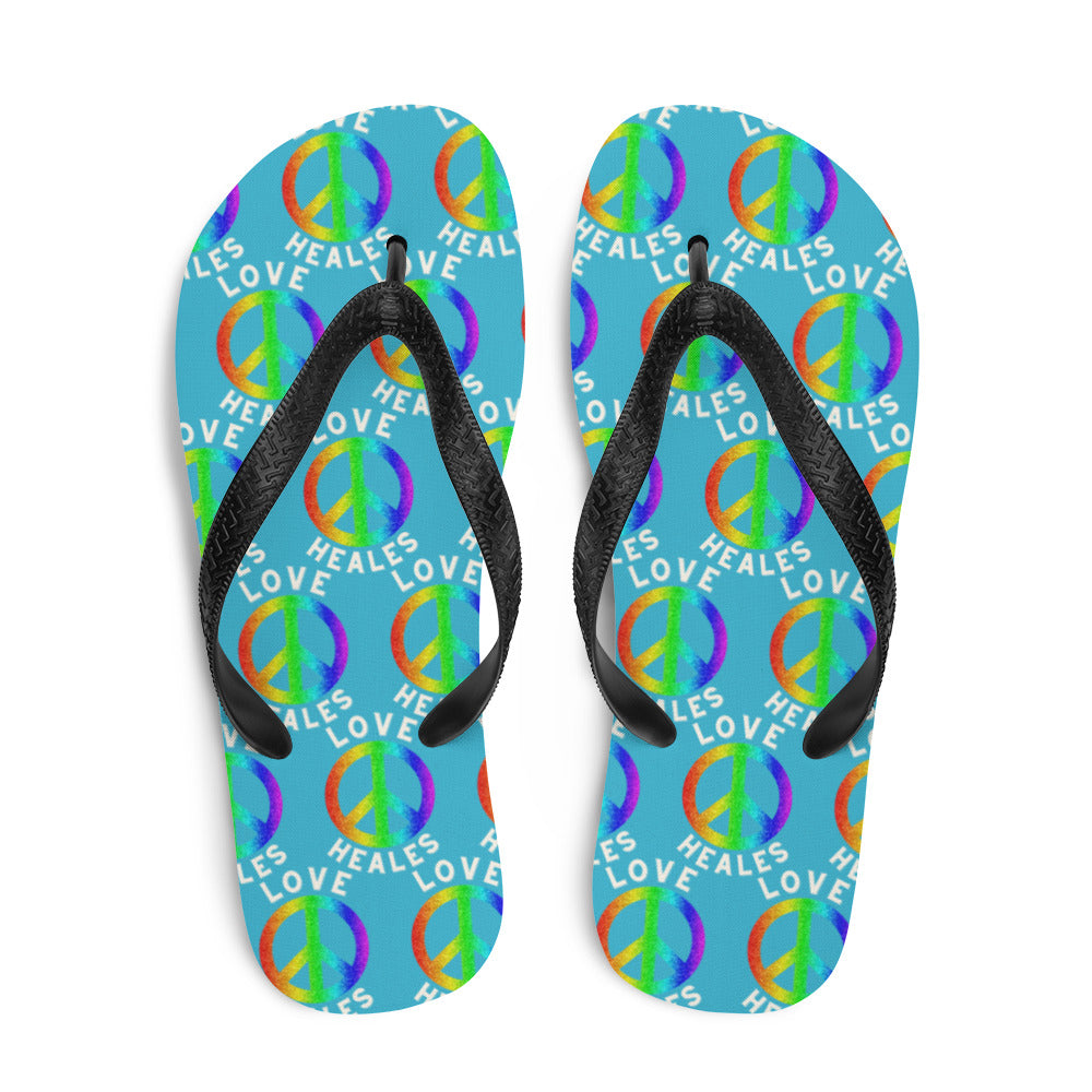 LOVE HEALES / PEACE / Flip-Flops