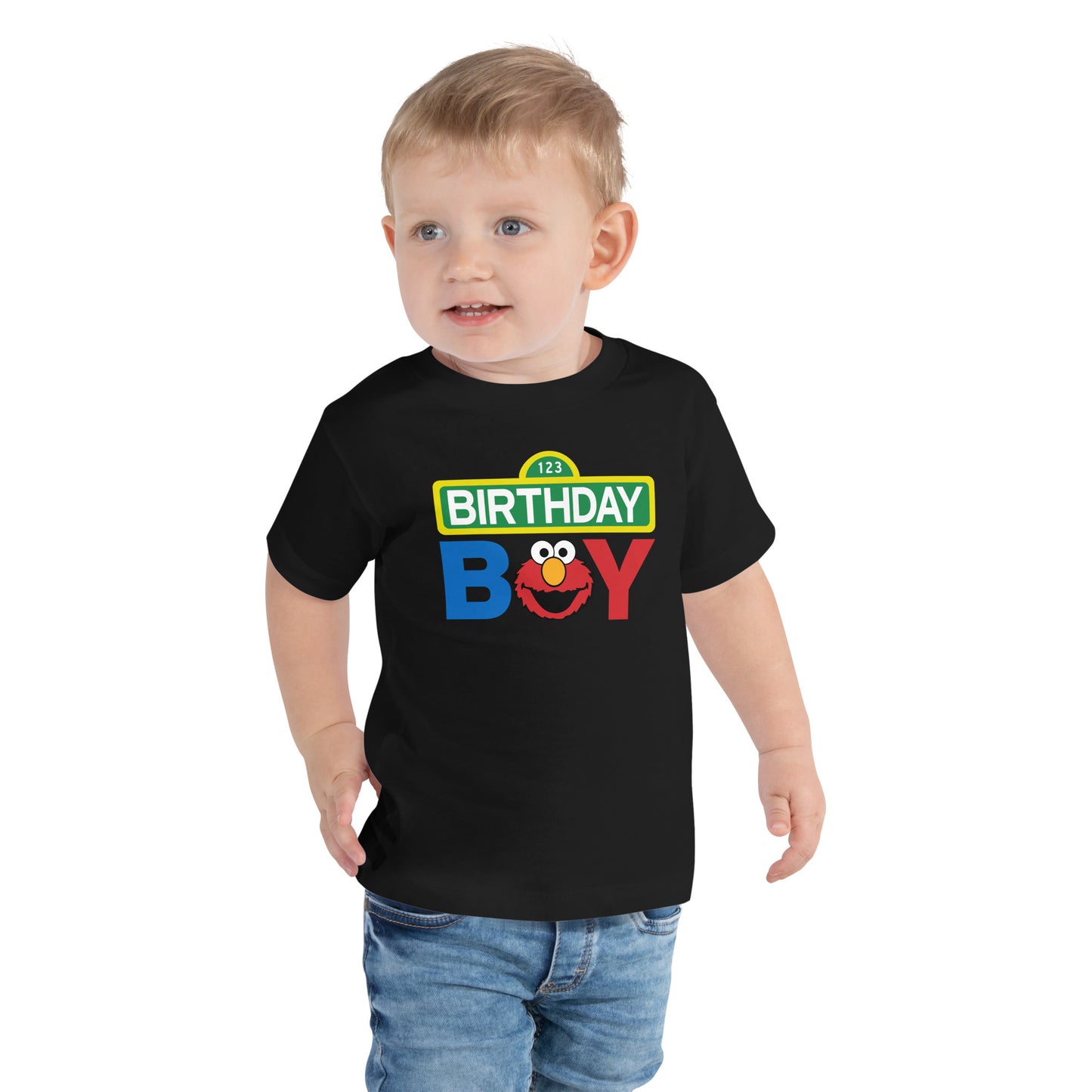 Birthday Boy Elmo, Toddler Short Sleeve Tee