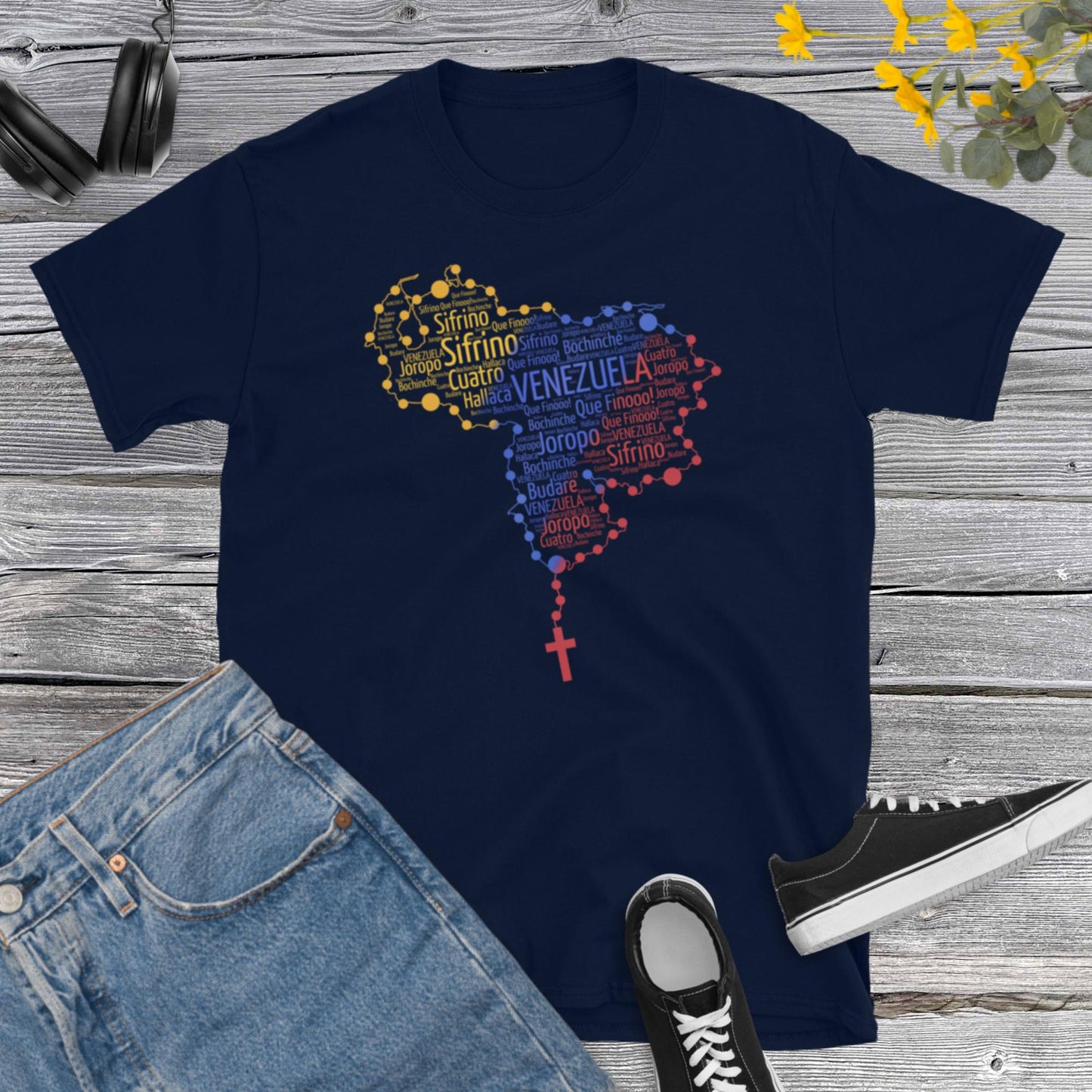 I Love Venezuela, Mapa Venezuela, Frases Venezolanas, Rosario Tricolor, Bandera Venezolana, Latin Power, Short-Sleeve Unisex T-Shirt