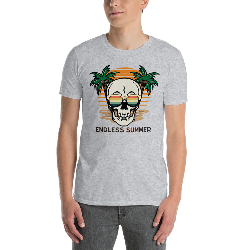 ENDLESS SUMMER, Funny Summer shirt, Skeleton on the beach funny, Happiness, Unisex t-shirt