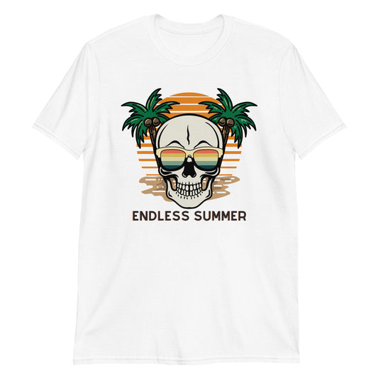 ENDLESS SUMMER, Funny Summer shirt, Skeleton on the beach funny, Happiness, Unisex t-shirt