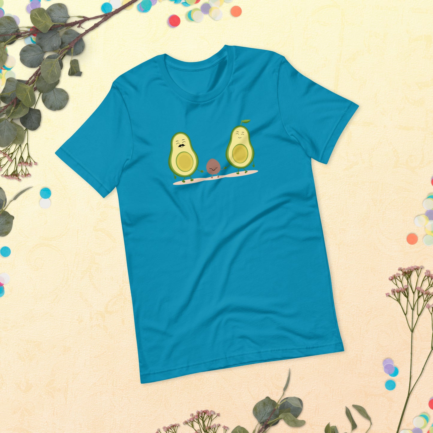 Avocado Family Matching Adult Unisex Shirt, Vegetarian Family, Funny Avocado Love Unisex t-shirt