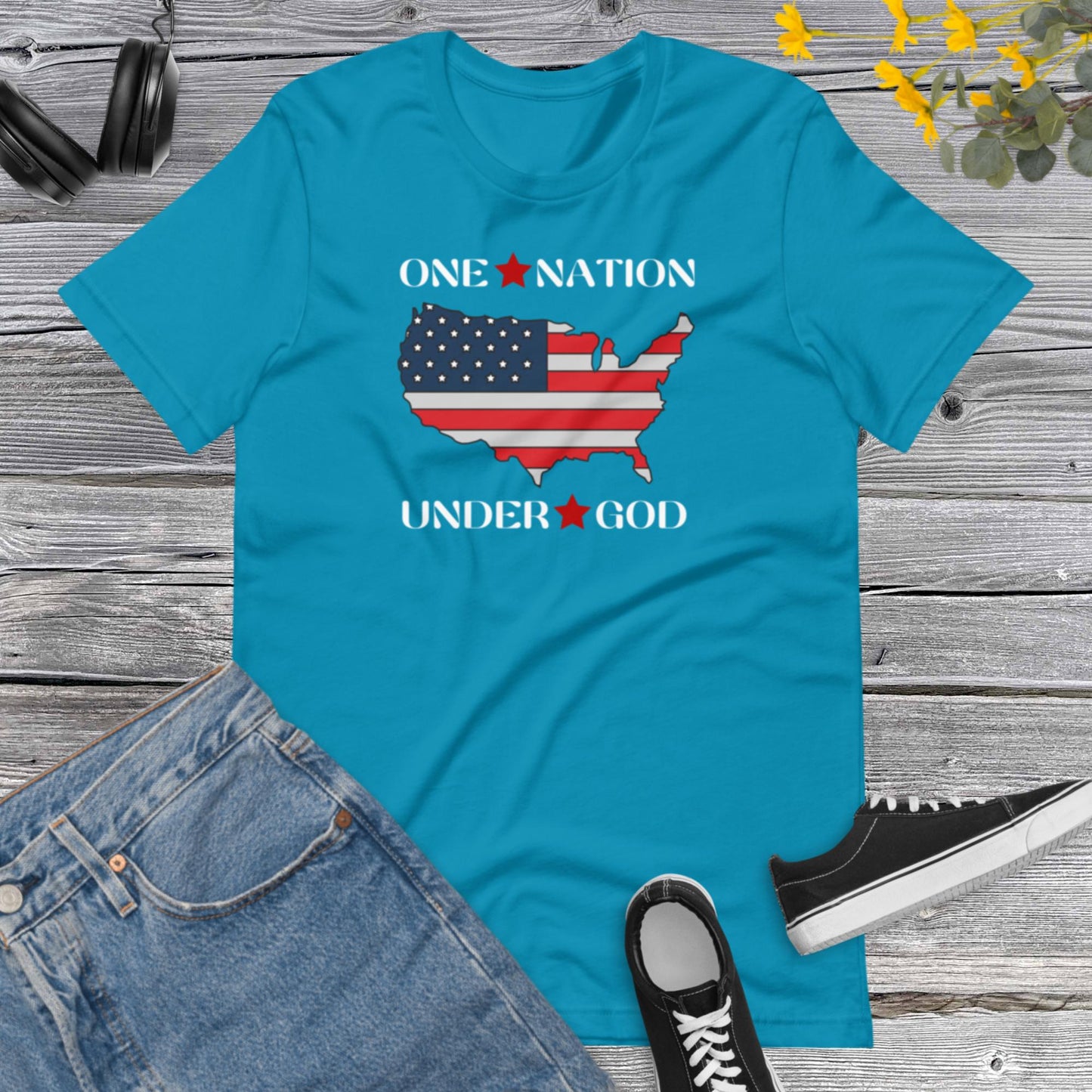 One Nation Under God, Christian Unisex T-Shirts, One Nation Under God Tee, Motivational Shir/ Unisex t-shirt