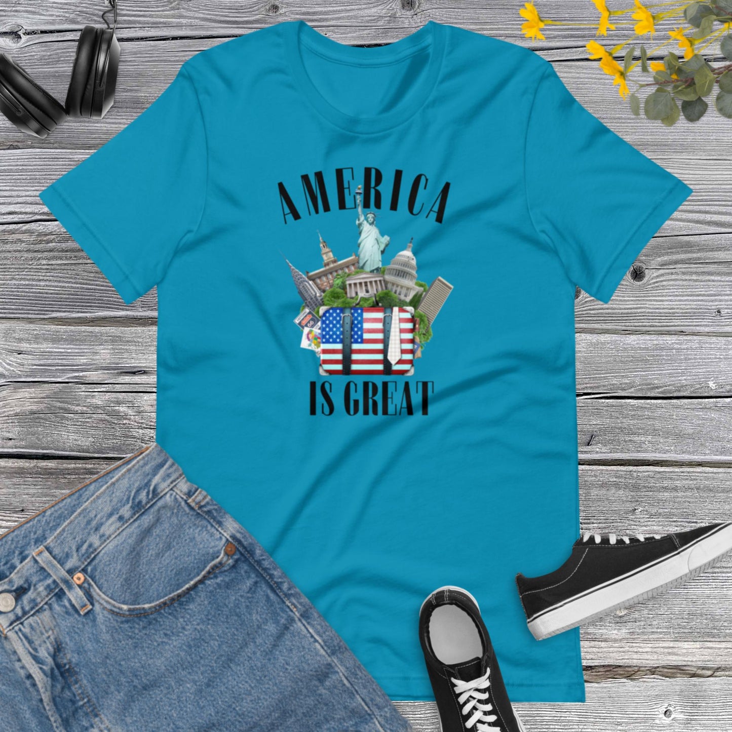 America is Great, Bless America, I Love America, USA Lover, America number One, Patriot Party TeeUnisex t-shirt