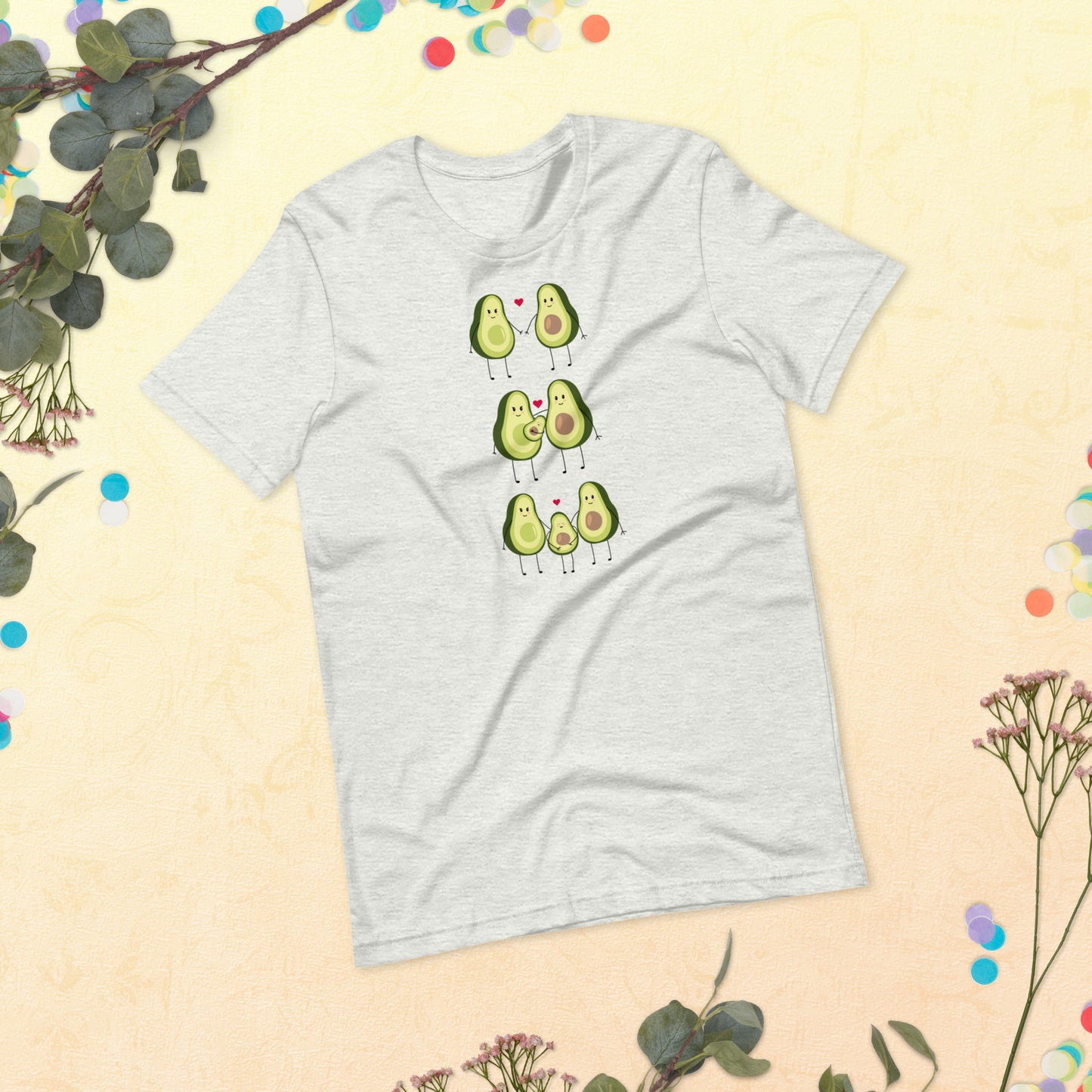 Avocado Family Matching Adult Unisex Shirt, Vegetarian Family, Funny Avocado Love Unisex t-shirt