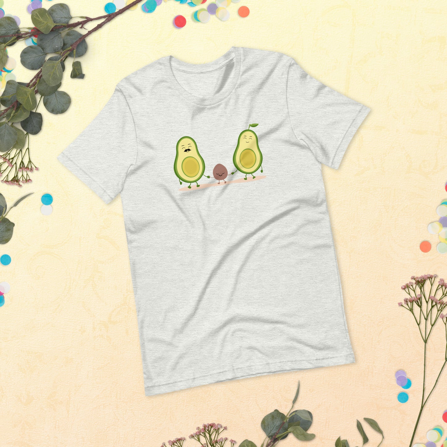 Avocado Family Matching Adult Unisex Shirt, Vegetarian Family, Funny Avocado Love Unisex t-shirt