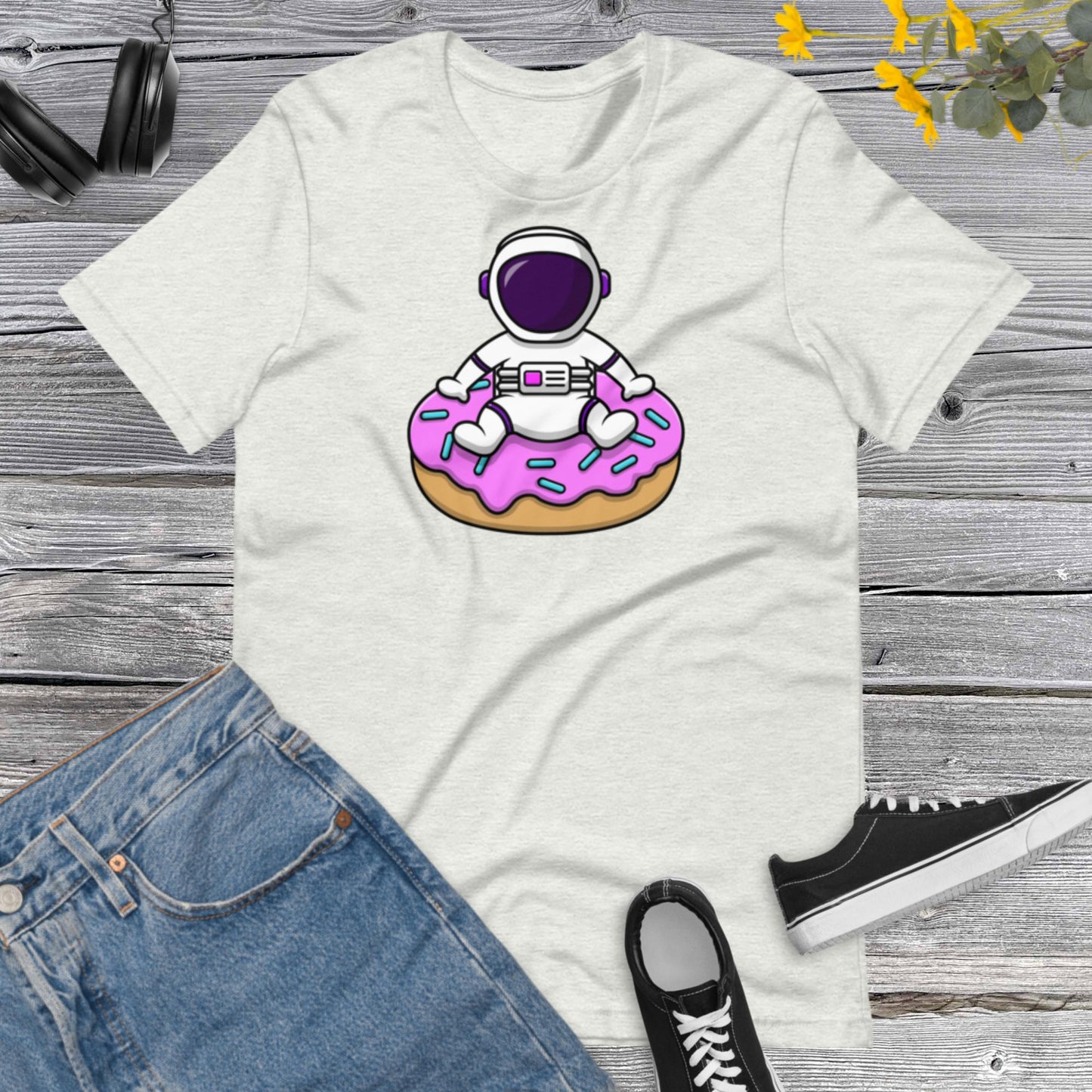 Astronaut Donutm, Donut Lover, Cute Astronaut Shirt, Sweet Lover Shirt, Donut Party Day Unisex t-shirt