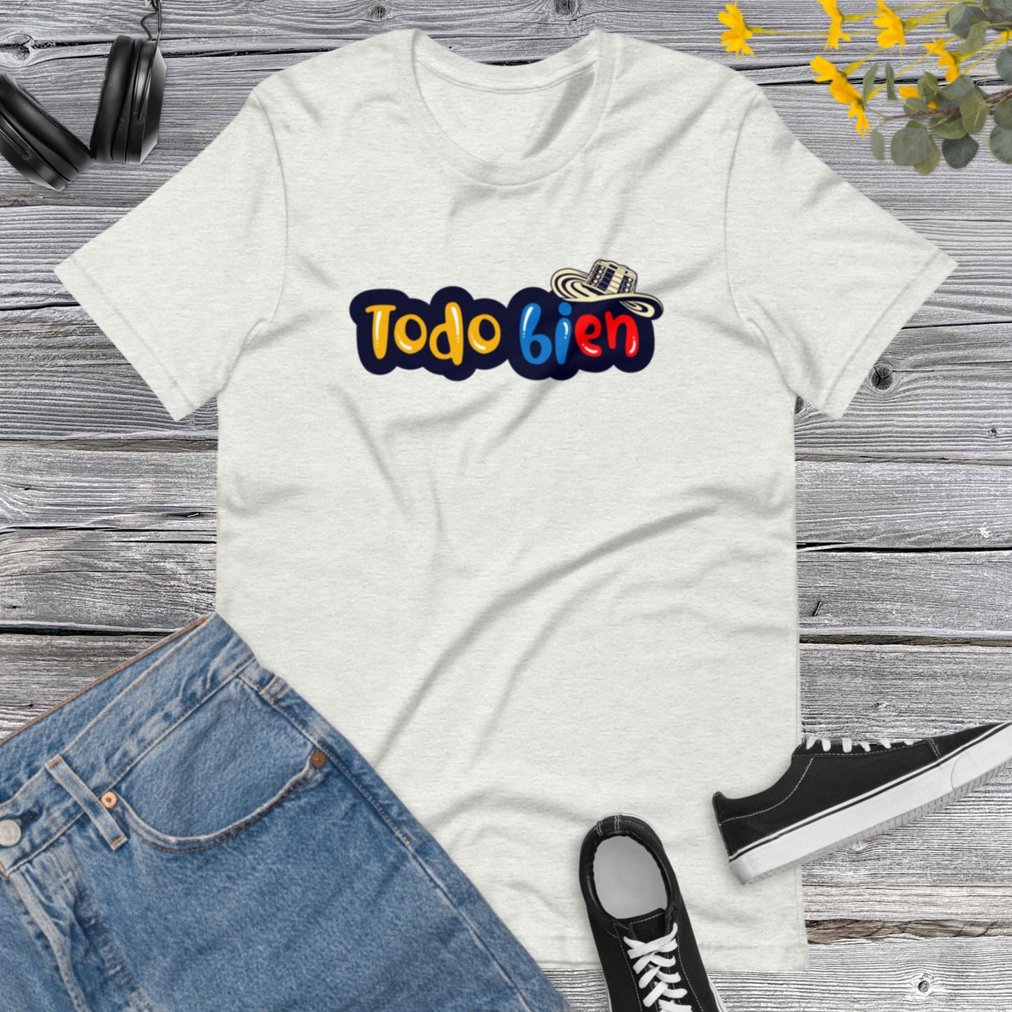 Todo Bien ! Colombia, I Love Colombia, Colombian, Latina Tee, Latino shirt, Colombia Gift, Colombia Traveler TopUnisex t-shirt