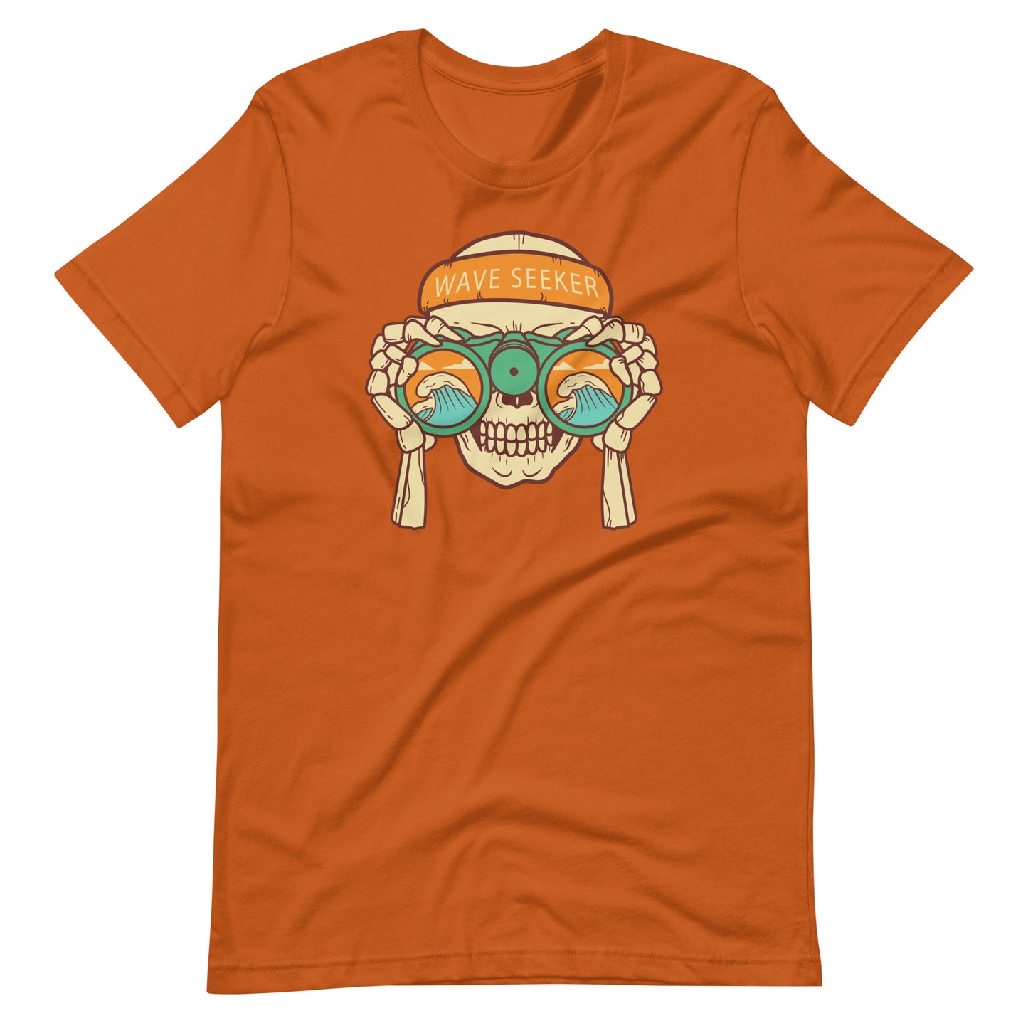WAVE SEEKER, Funny Summer shirt, Skull on the beach funny, Unisex t-shirt