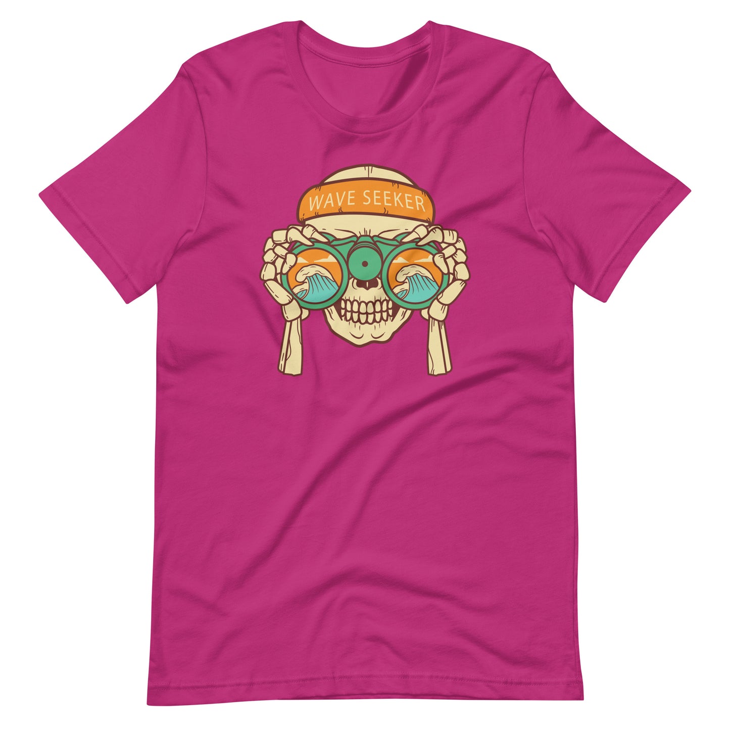 WAVE SEEKER, Funny Summer shirt, Skull on the beach funny, Unisex t-shirt