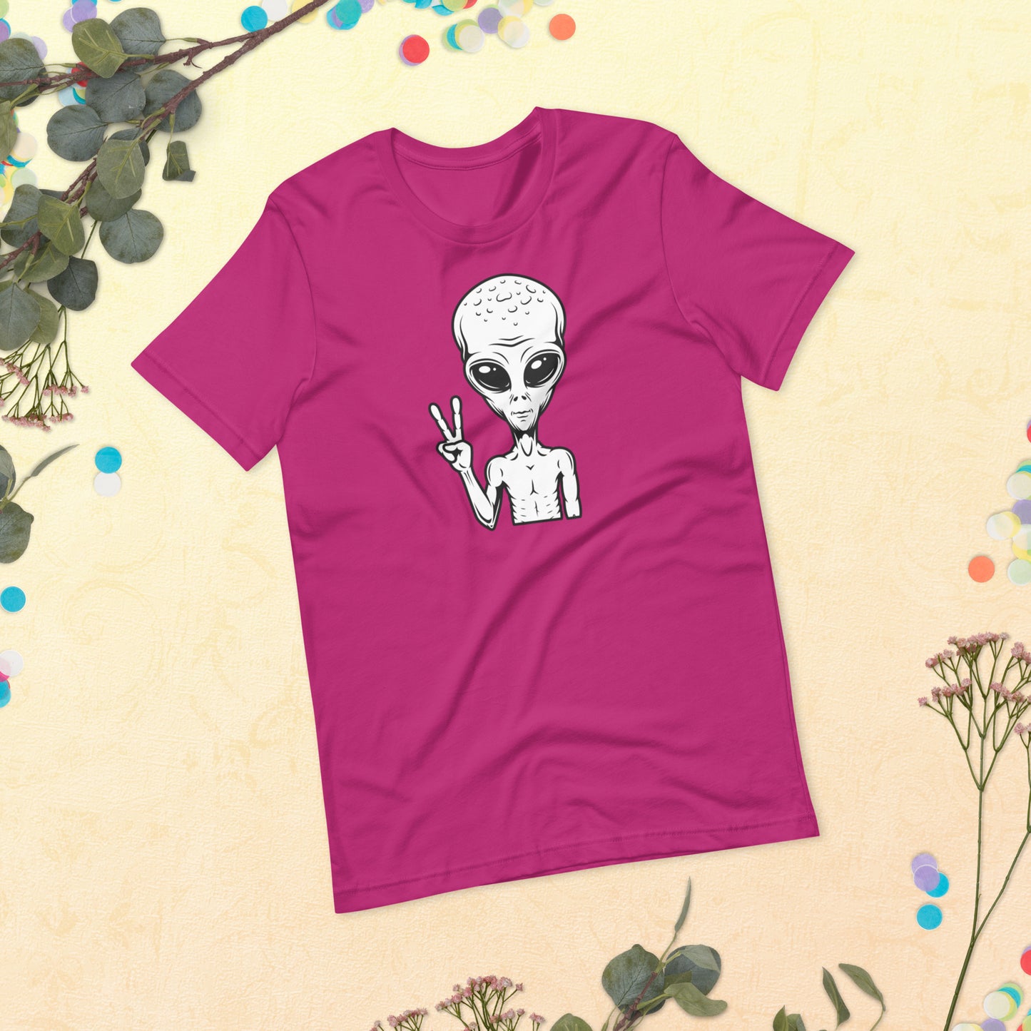 Alien Shirt, Peace Love Aliens, Funny Tee Cute, Alien Face Outfits, Space Lover, Alien face Unisex t-shirt