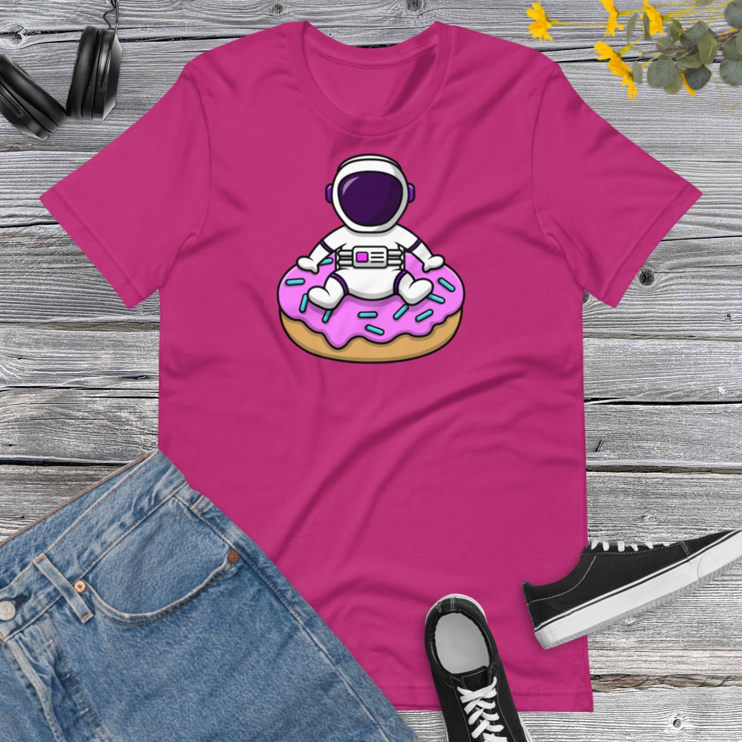 Astronaut Donutm, Donut Lover, Cute Astronaut Shirt, Sweet Lover Shirt, Donut Party Day Unisex t-shirt