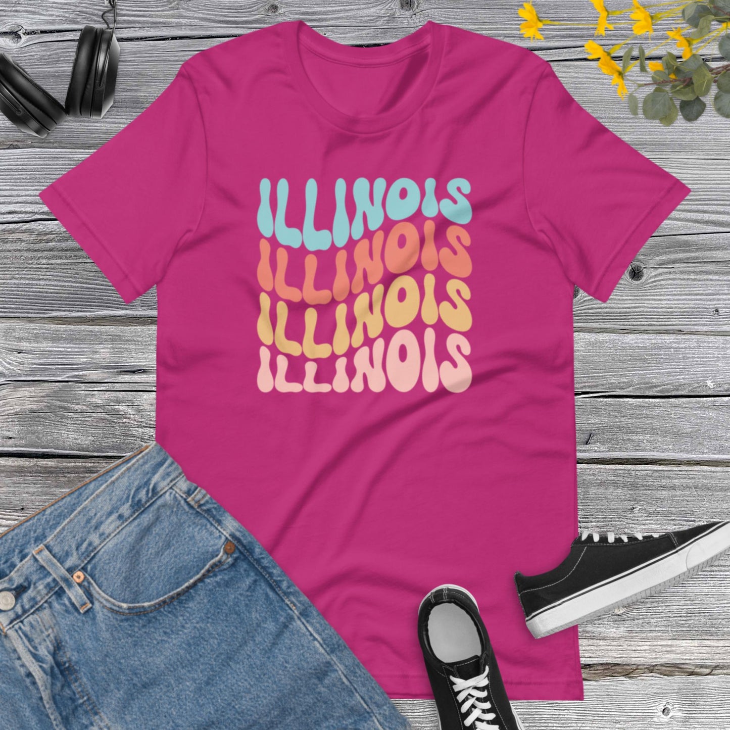 Illinois State Shirt, USA States Shirt, Illinois Gift, USA Travel shirt, Hometown Gift Tshirt, USA Trip Shirt, Illinois Lover Unisex t-shirt
