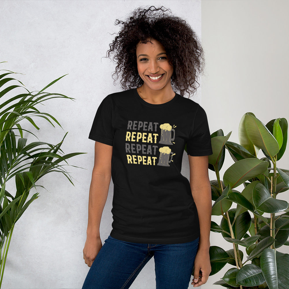 Repeat Beer, Beer Shirt, Drinking Beer Shirt, Oktoberfest Shirt, Beer Shirt, Funny Beer Shirt, Drinking Shirt, Beer T-Shirt / Unisex t-shirt