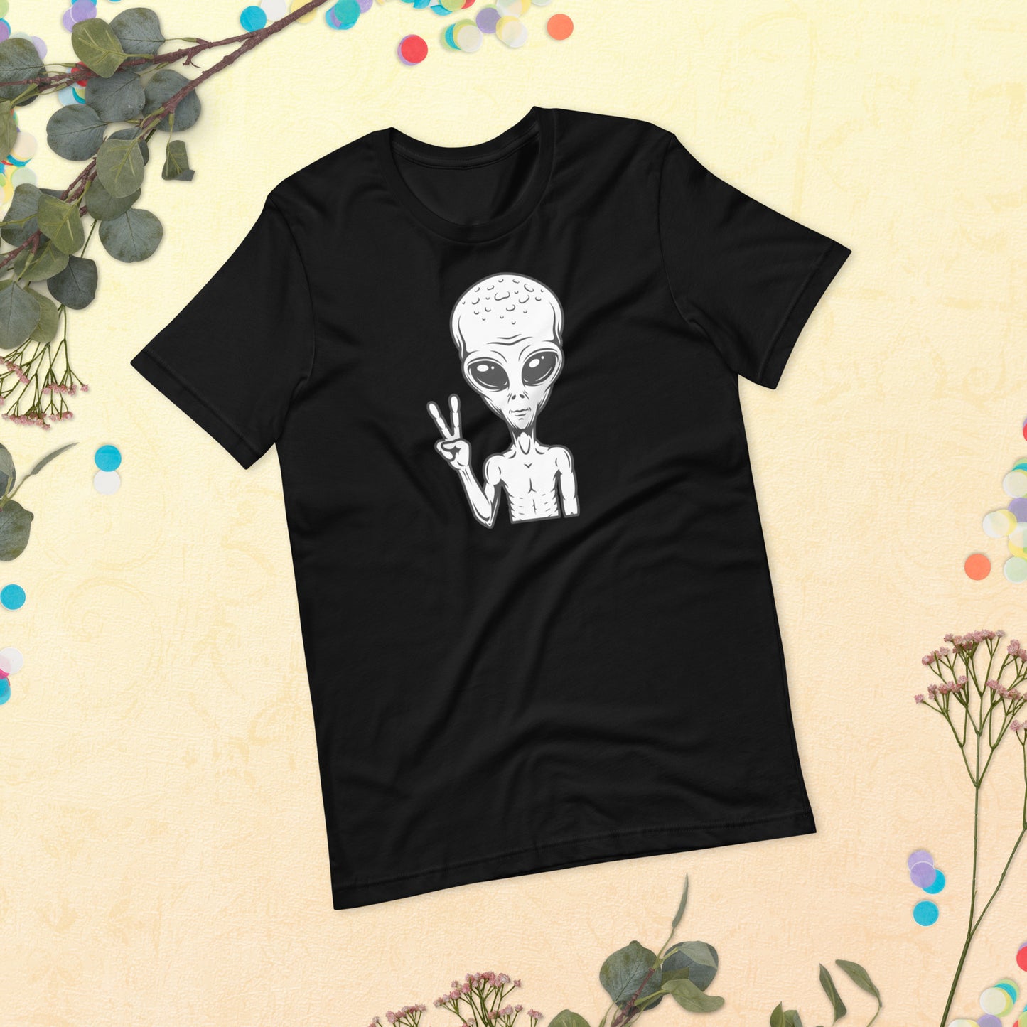 Alien Shirt, Peace Love Aliens, Funny Tee Cute, Alien Face Outfits, Space Lover, Alien face Unisex t-shirt