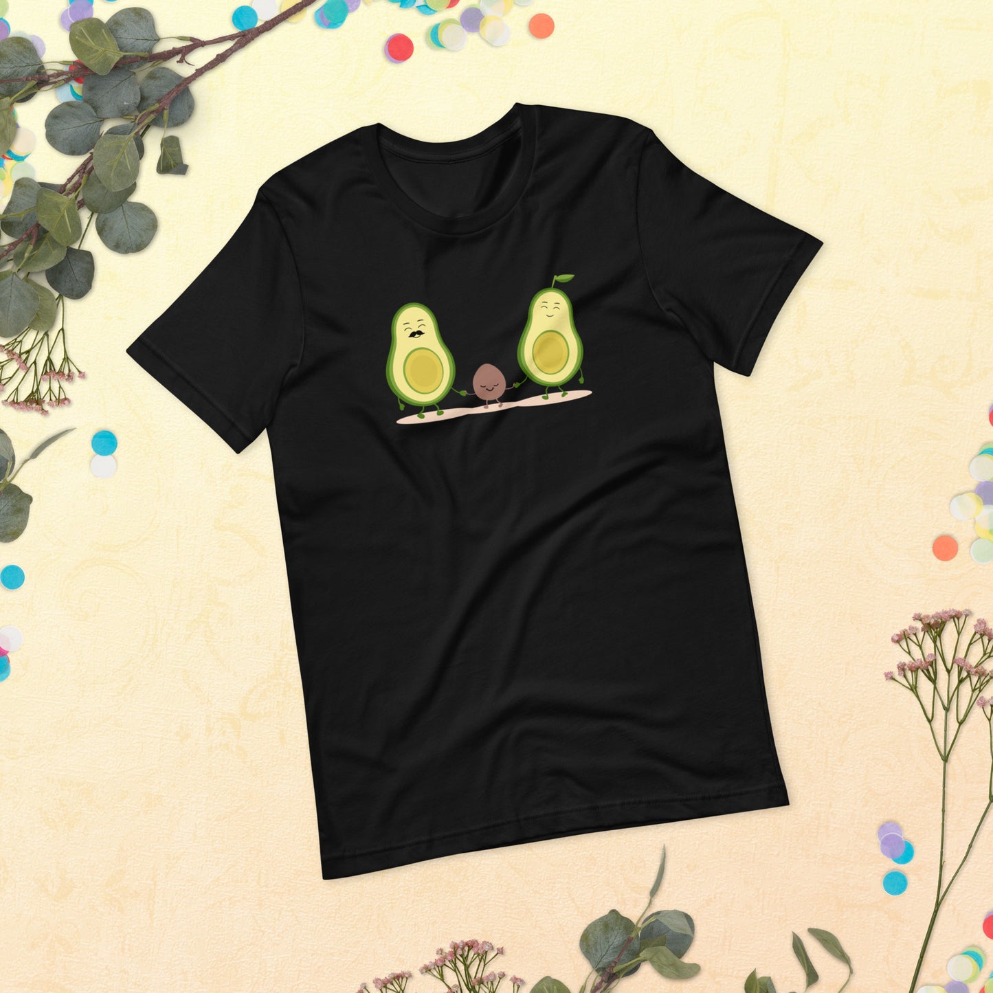 Avocado Family Matching Adult Unisex Shirt, Vegetarian Family, Funny Avocado Love Unisex t-shirt