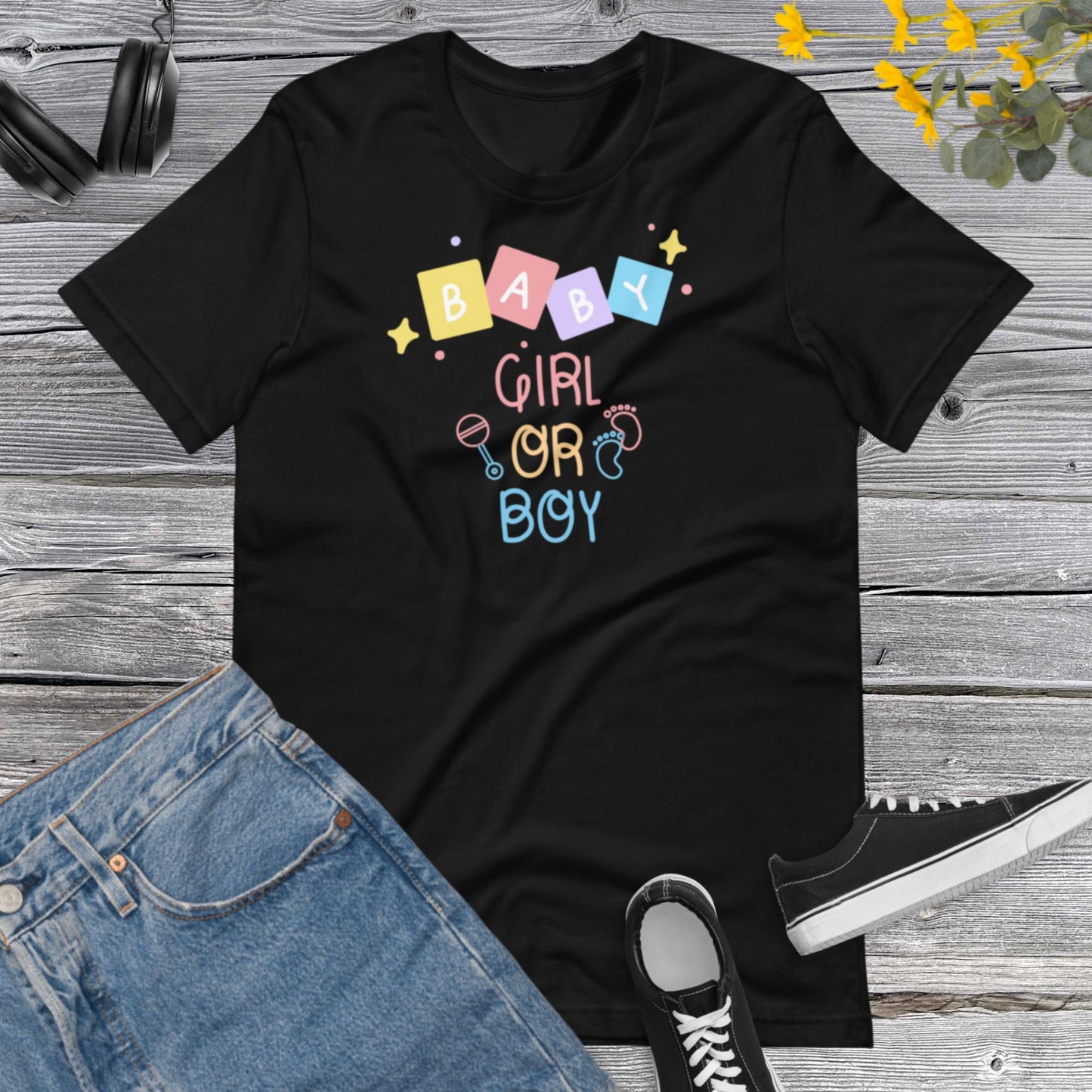 Baby Shower T-shirt, Gender Reveal T-Shirt Party Girl or Boy, Unisex t-shirt