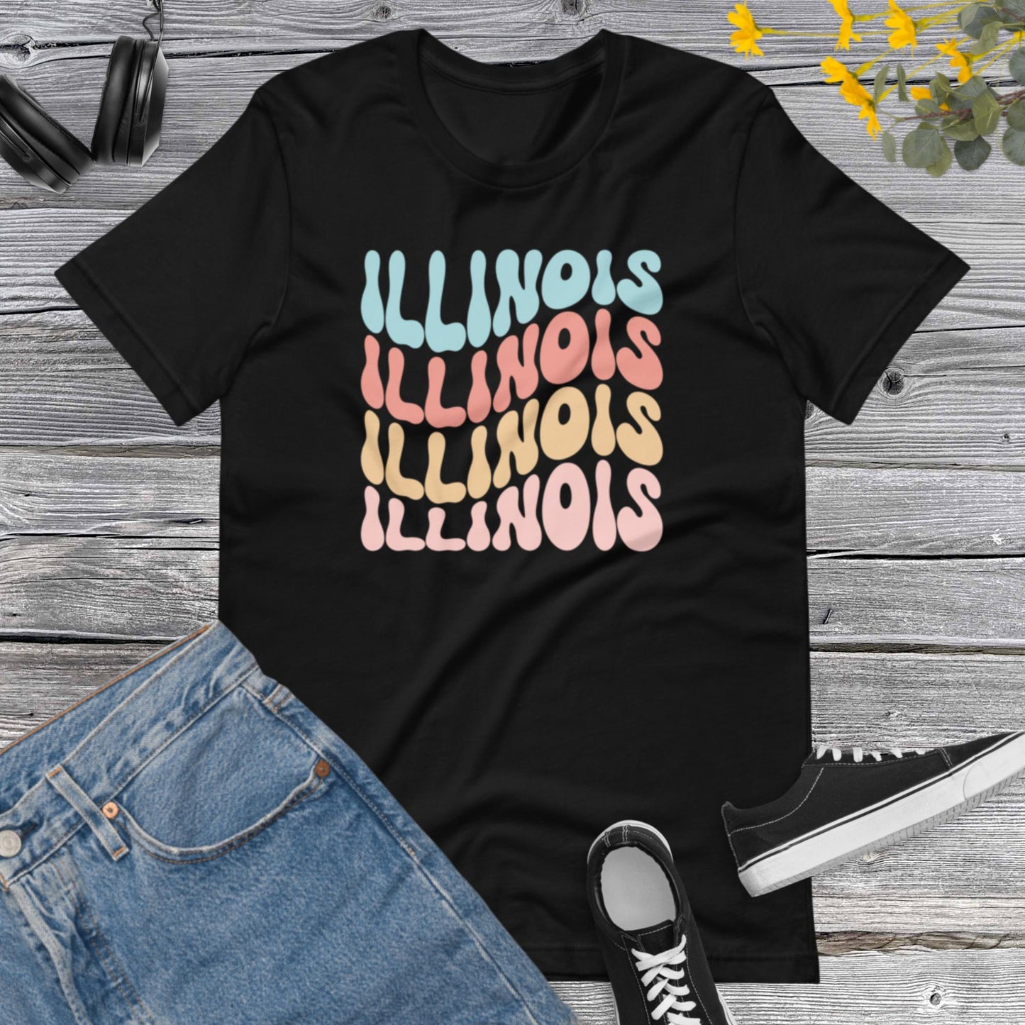Illinois State Shirt, USA States Shirt, Illinois Gift, USA Travel shirt, Hometown Gift Tshirt, USA Trip Shirt, Illinois Lover Unisex t-shirt