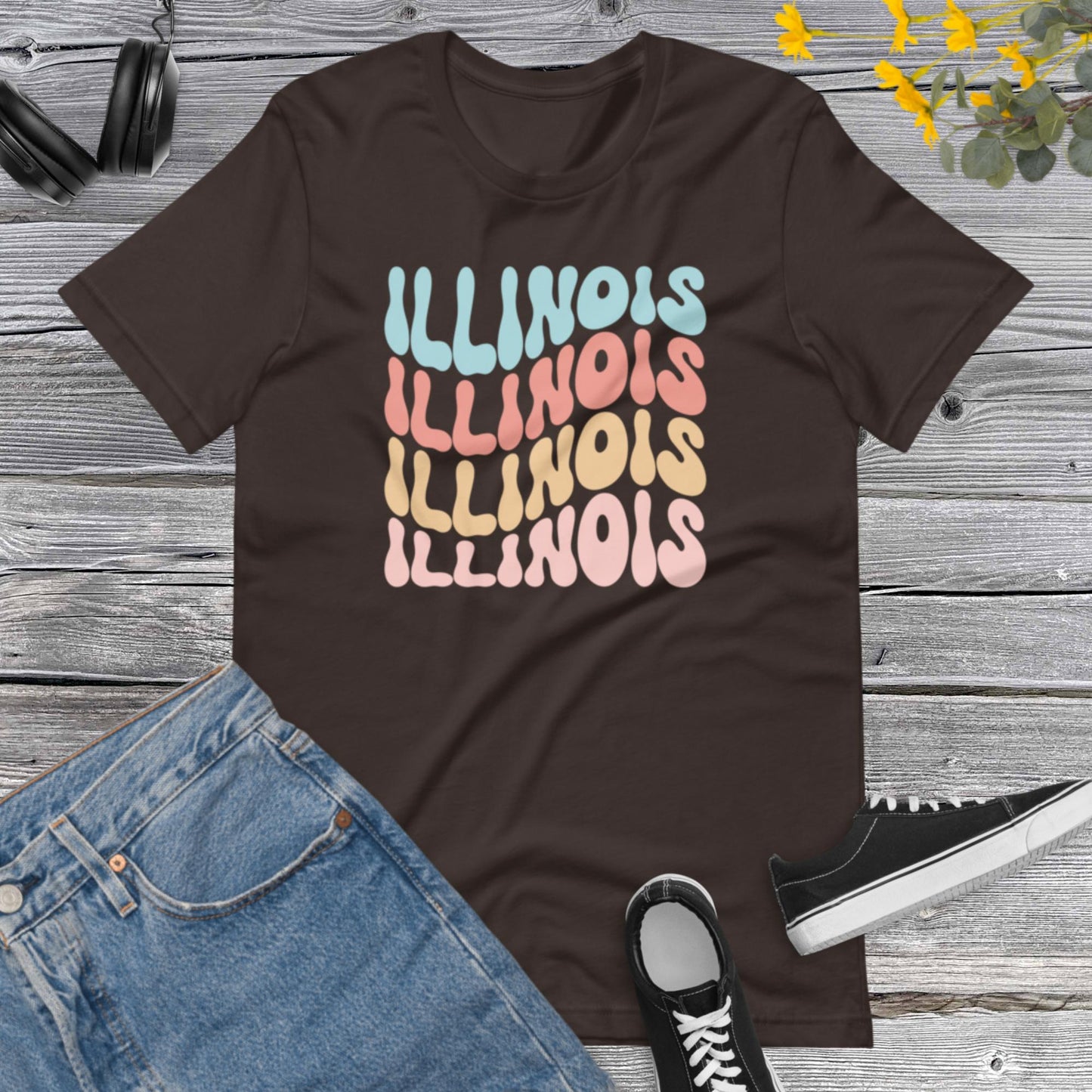 Illinois State Shirt, USA States Shirt, Illinois Gift, USA Travel shirt, Hometown Gift Tshirt, USA Trip Shirt, Illinois Lover Unisex t-shirt