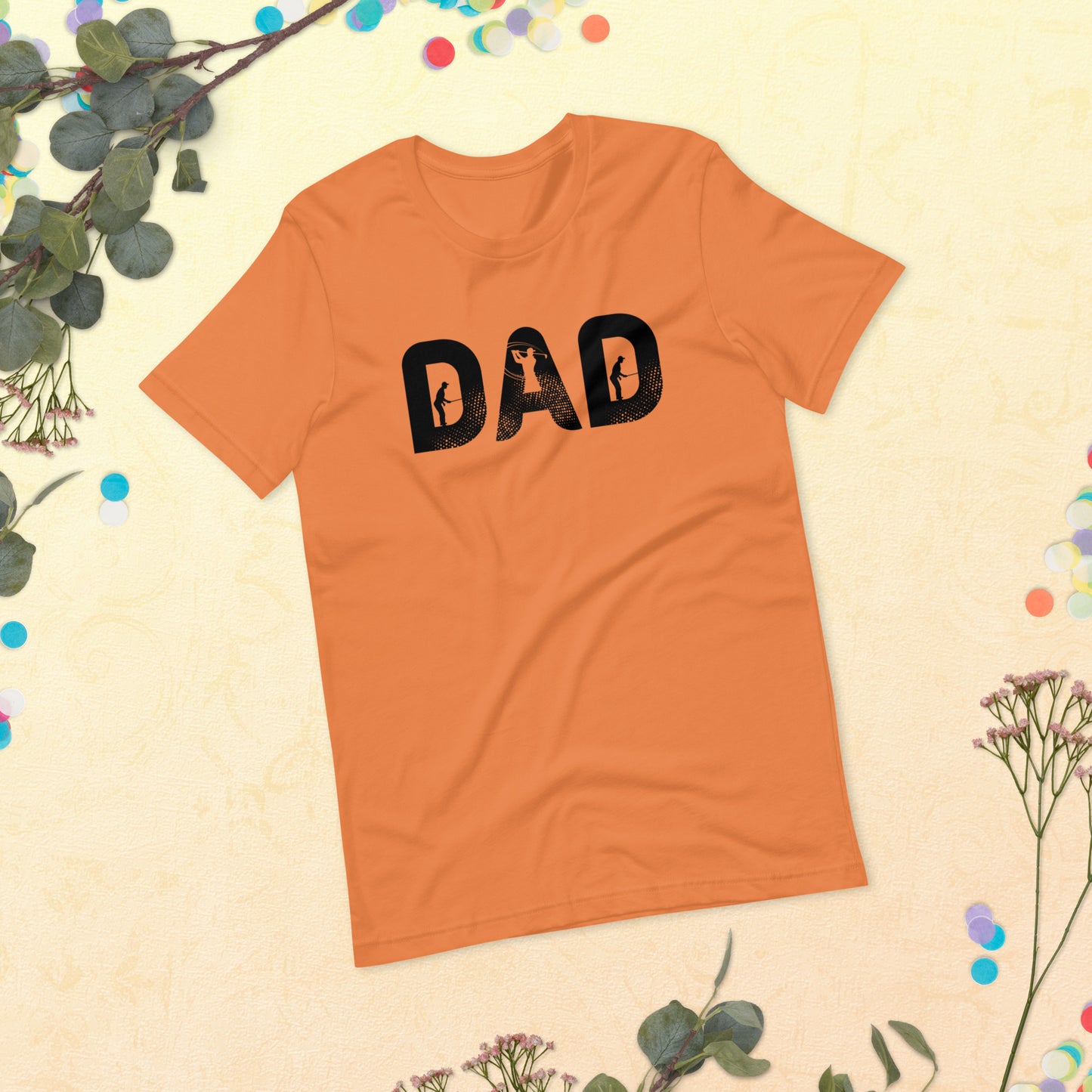 Golf Dad Shirt, Men Golf Daddy Top, Dad Golfing Party Shirt, Matching Family Golfing Unisex t-shirt