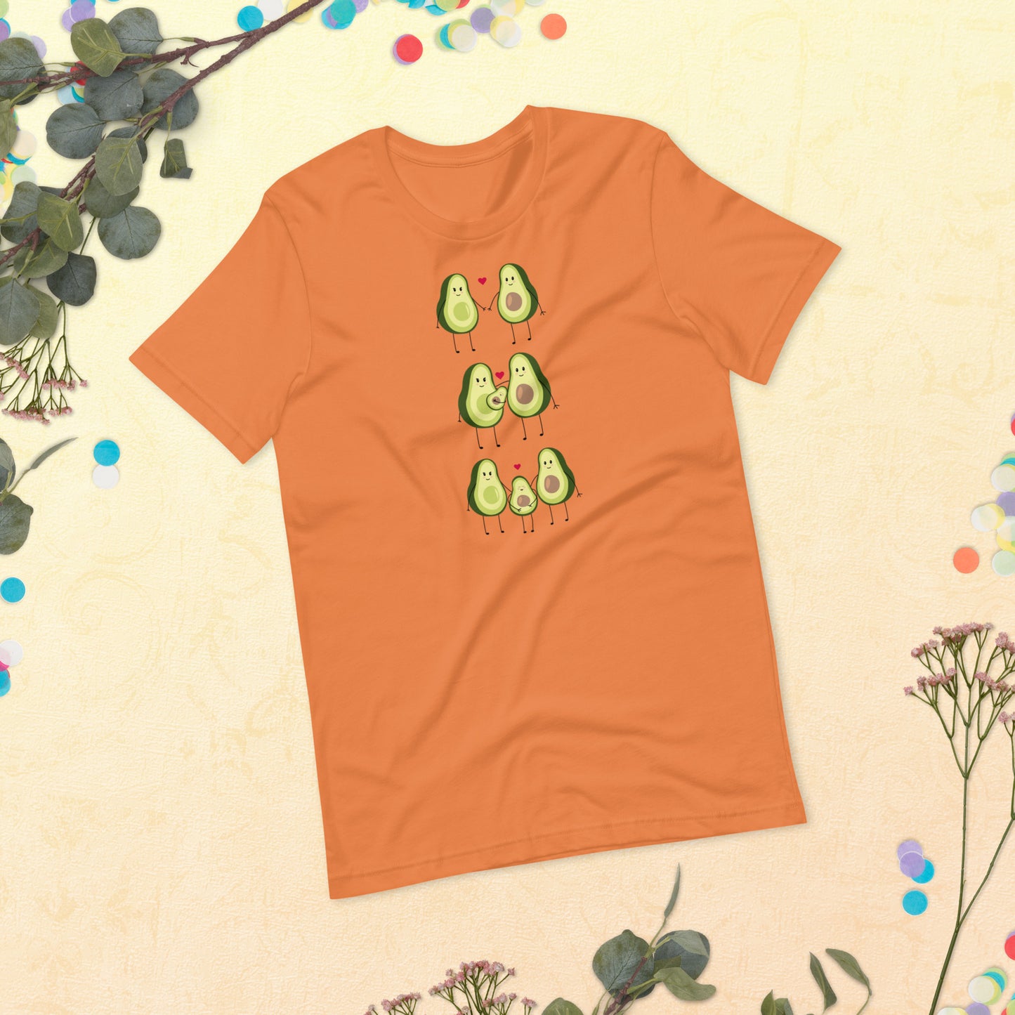Avocado Family Matching Adult Unisex Shirt, Vegetarian Family, Funny Avocado Love Unisex t-shirt