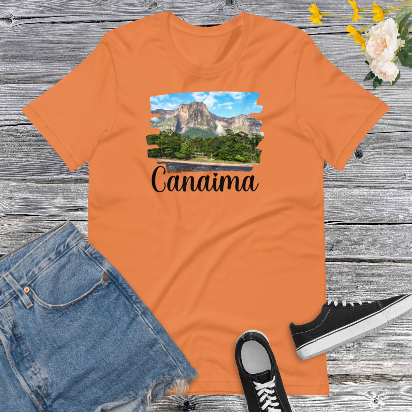 Canaima, Angel Falls a Waterfall in Canaima Nacional Park Venezuela, Salto Angel Parque Nacional Canaima Unisex t-shirt