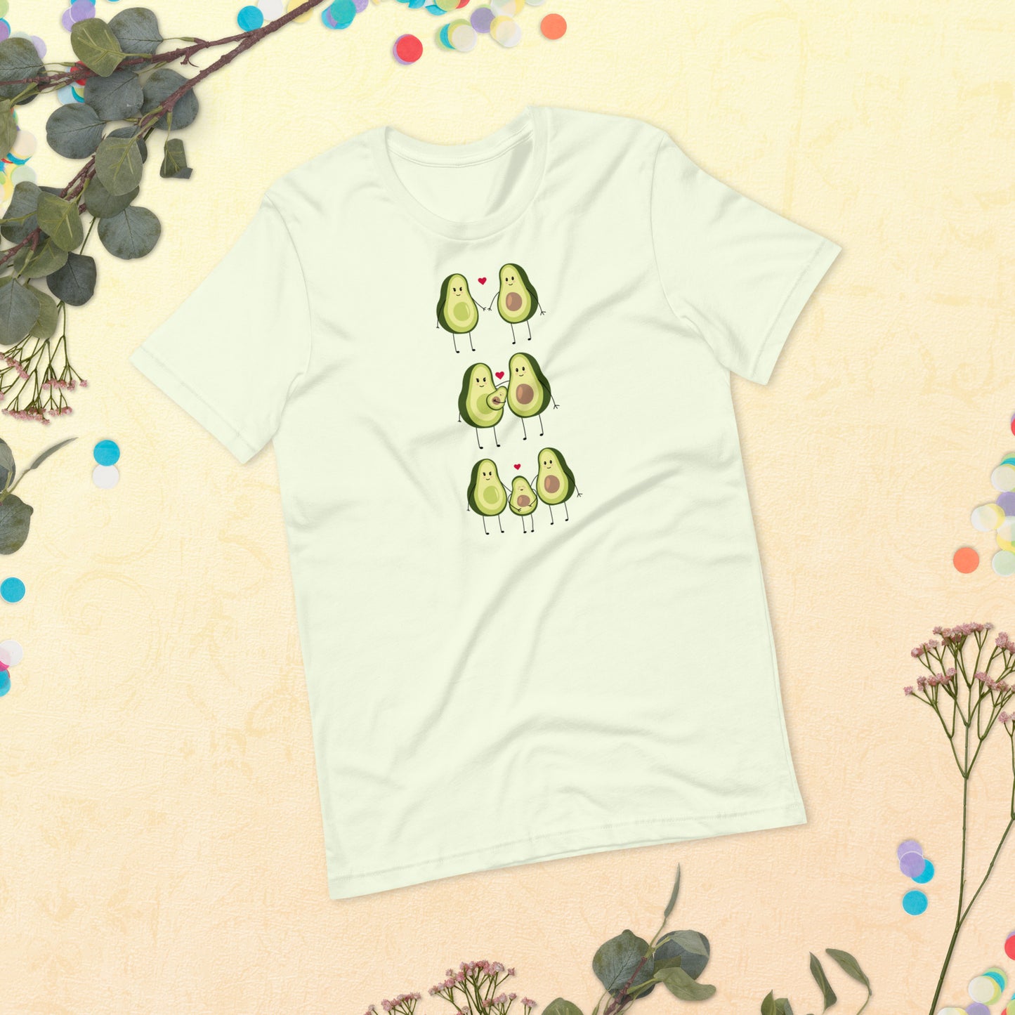 Avocado Family Matching Adult Unisex Shirt, Vegetarian Family, Funny Avocado Love Unisex t-shirt