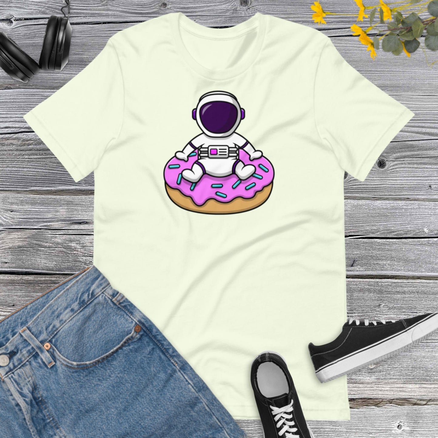 Astronaut Donutm, Donut Lover, Cute Astronaut Shirt, Sweet Lover Shirt, Donut Party Day Unisex t-shirt