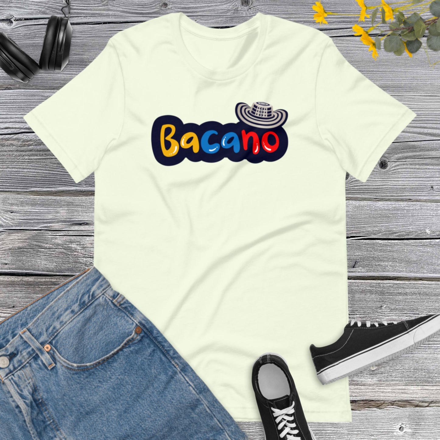 Bacano Colombian Sayings/Dichos, I Love Colombia, Colombian, Latina Tee, Latino Tshirt, Colombia Traveler Top Unisex t-shirt