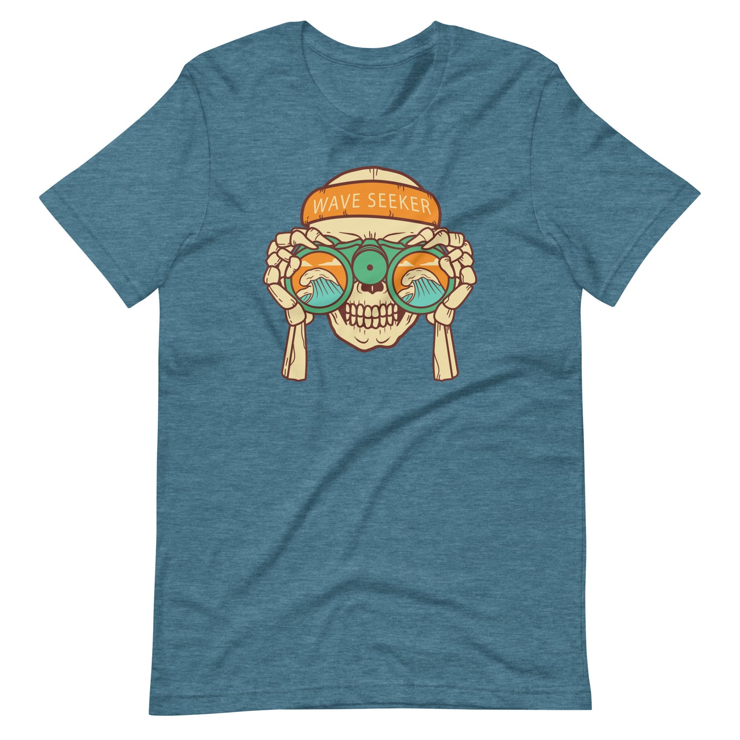 WAVE SEEKER, Funny Summer shirt, Skull on the beach funny, Unisex t-shirt
