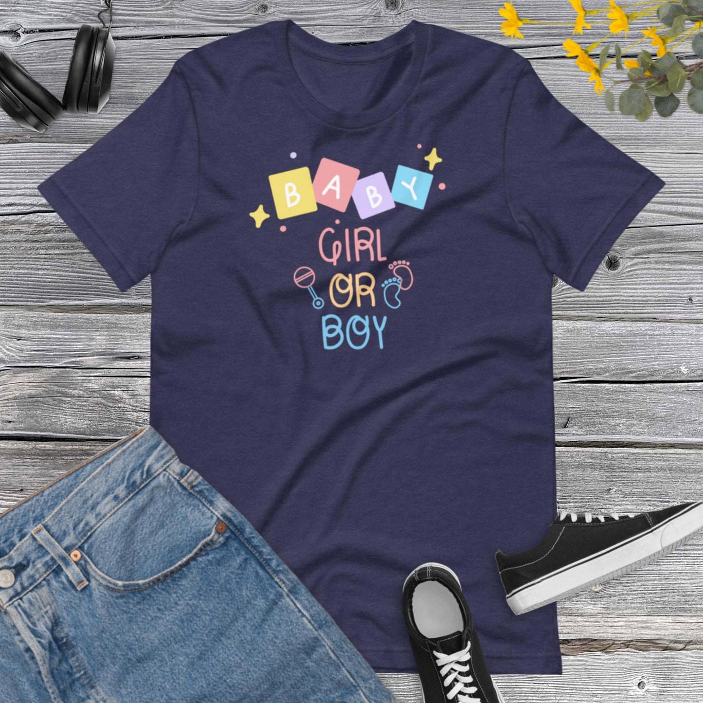 Baby Shower T-shirt, Gender Reveal T-Shirt Party Girl or Boy, Unisex t-shirt