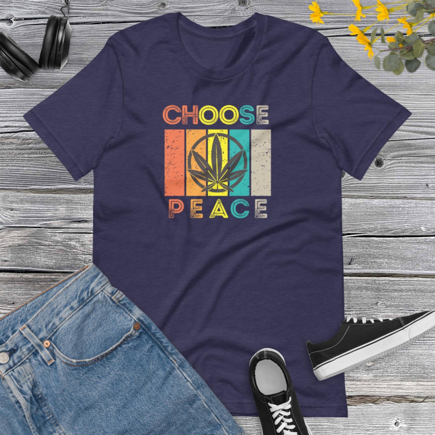 Vintage Choose Peace, Cann&bis Marij&ana, Weed Peace Love Apparel-We Want Peace Tee- World Peace Unisex t-shirt