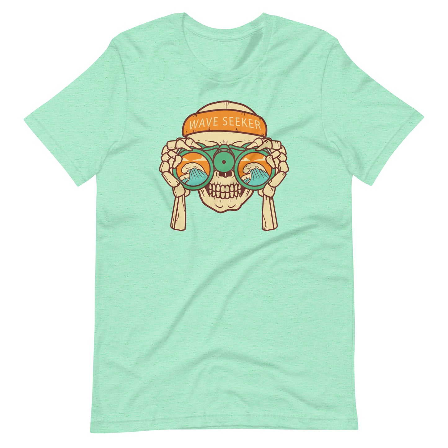 WAVE SEEKER, Funny Summer shirt, Skull on the beach funny, Unisex t-shirt