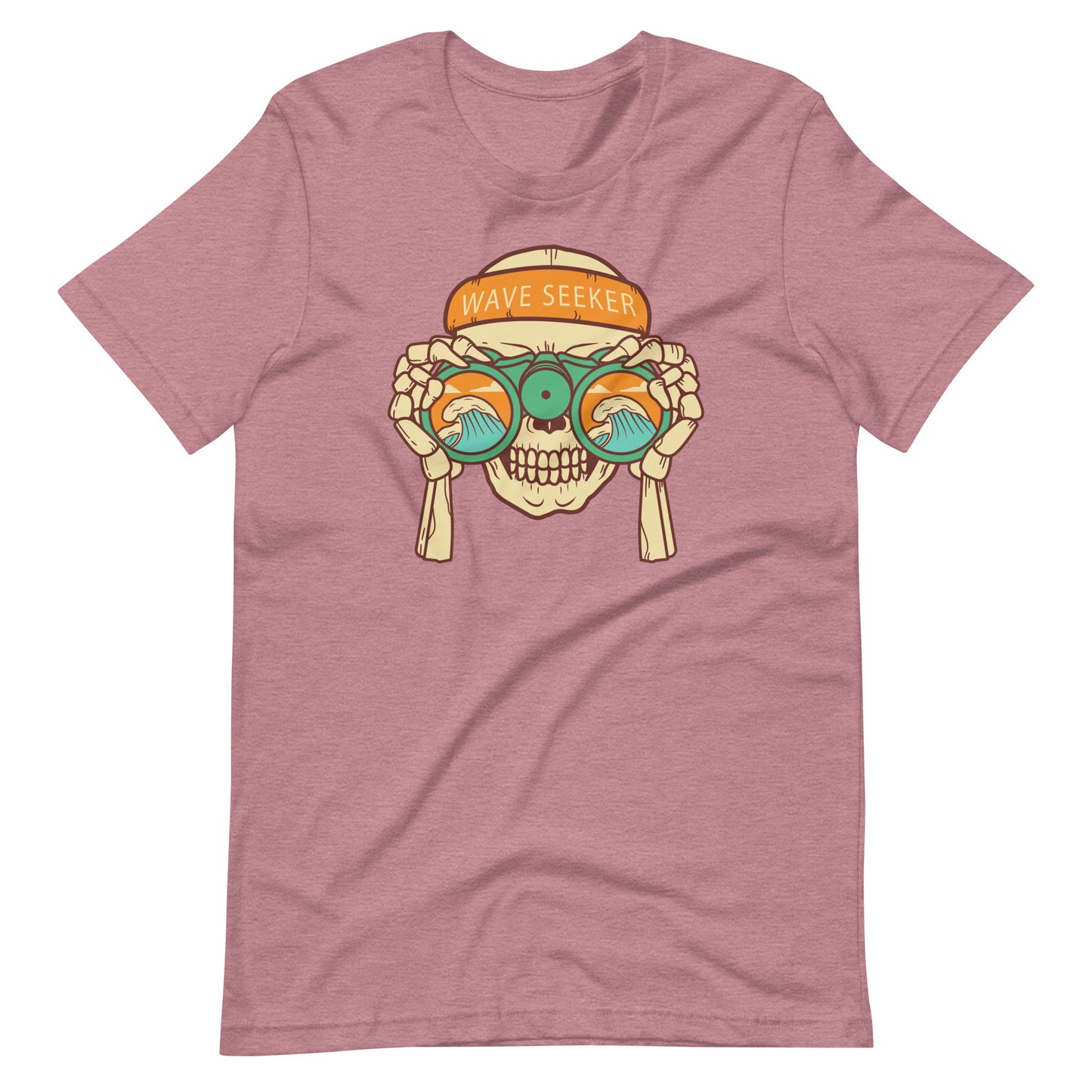 WAVE SEEKER, Funny Summer shirt, Skull on the beach funny, Unisex t-shirt