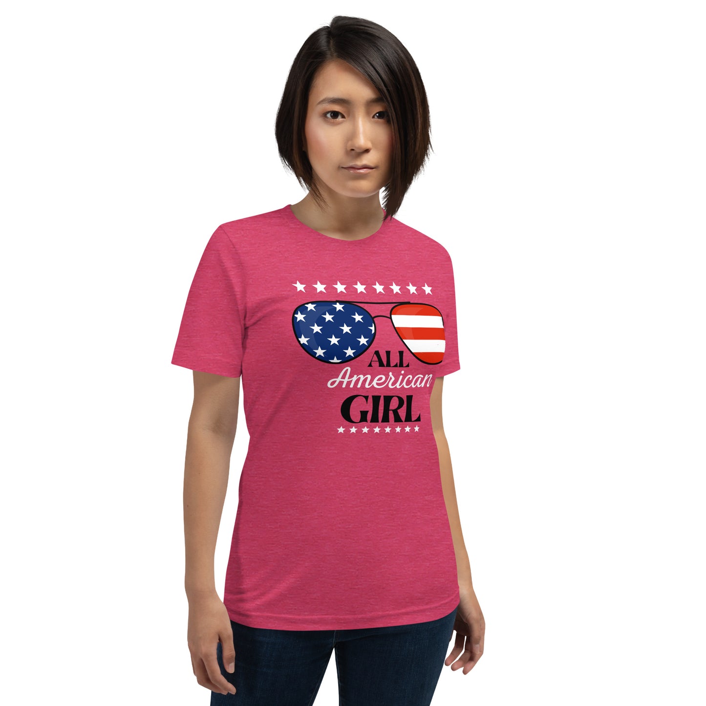 American Girl Shirt, All American Girl Shirt, 4th of July Shirt, Fourth of July Shirt, Unisex t-shirt