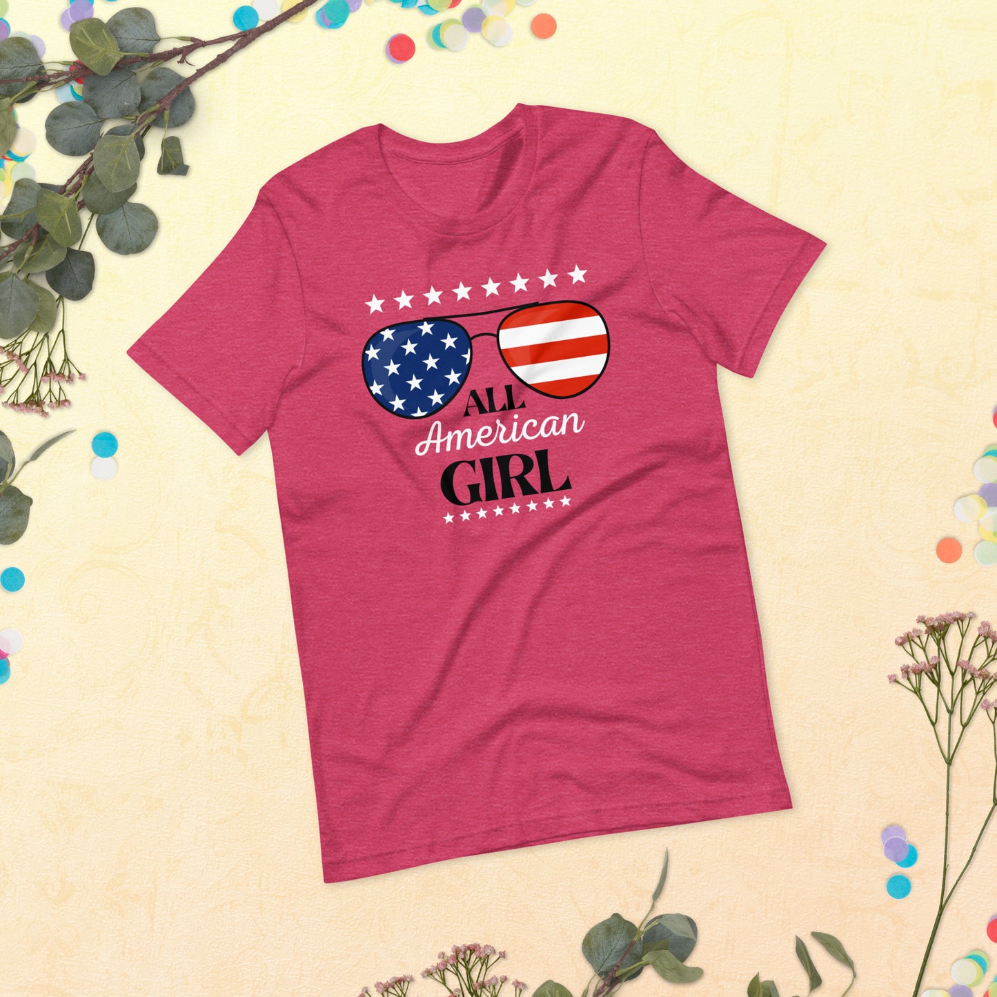 American Girl Shirt, All American Girl Shirt, 4th of July Shirt, Fourth of July Shirt, Unisex t-shirt