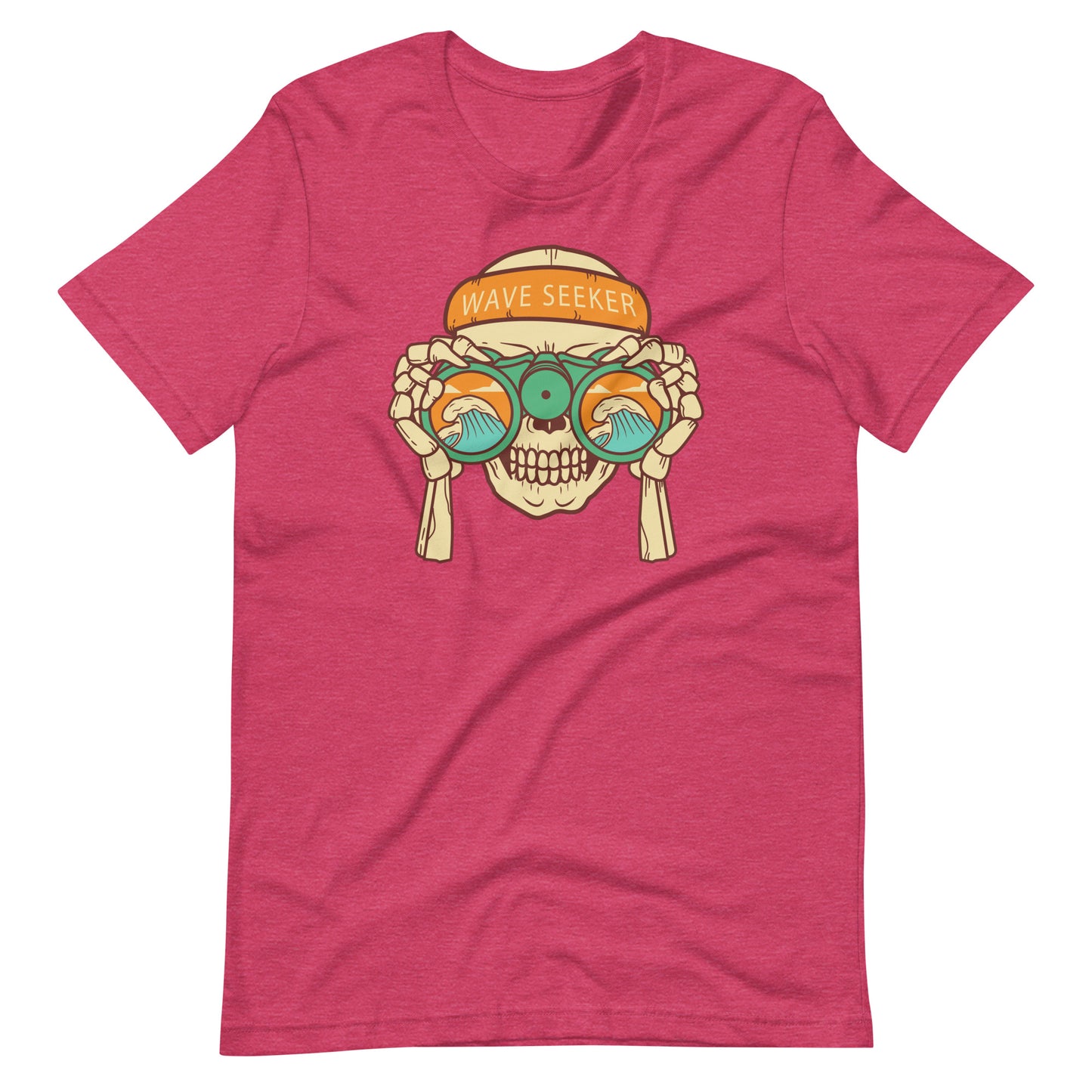 WAVE SEEKER, Funny Summer shirt, Skull on the beach funny, Unisex t-shirt