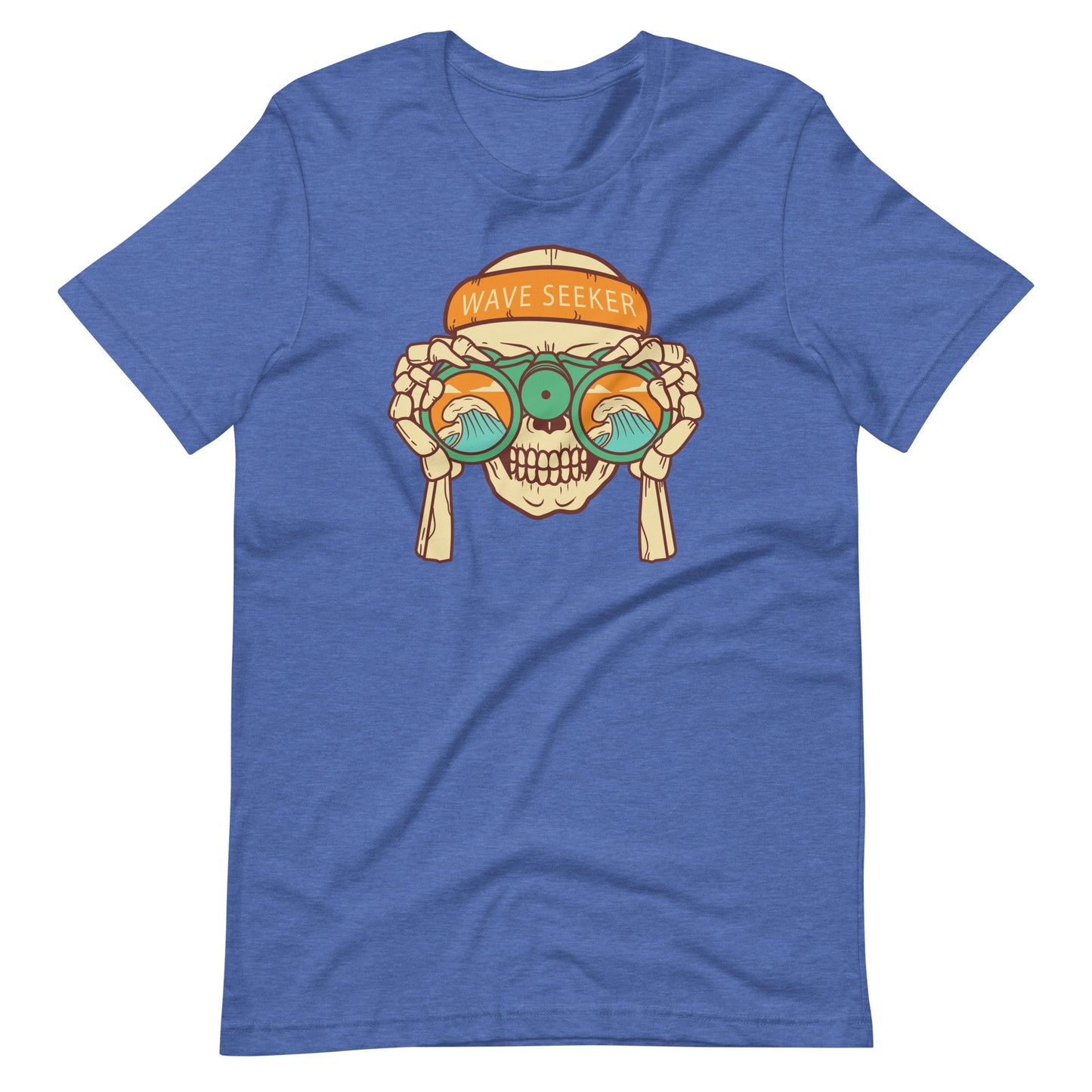 WAVE SEEKER, Funny Summer shirt, Skull on the beach funny, Unisex t-shirt