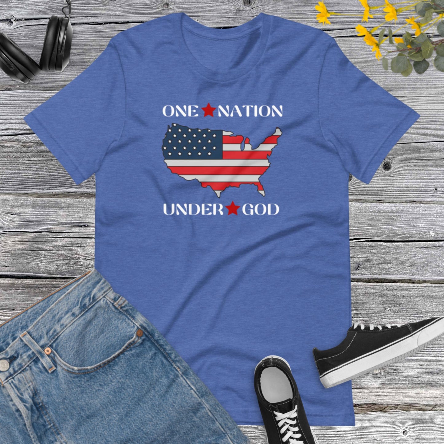 One Nation Under God, Christian Unisex T-Shirts, One Nation Under God Tee, Motivational Shir/ Unisex t-shirt