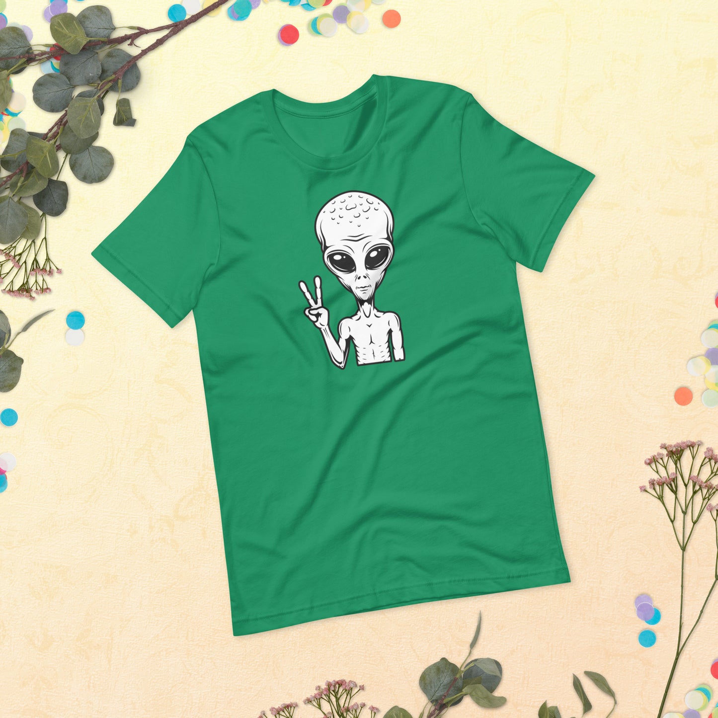 Alien Shirt, Peace Love Aliens, Funny Tee Cute, Alien Face Outfits, Space Lover, Alien face Unisex t-shirt