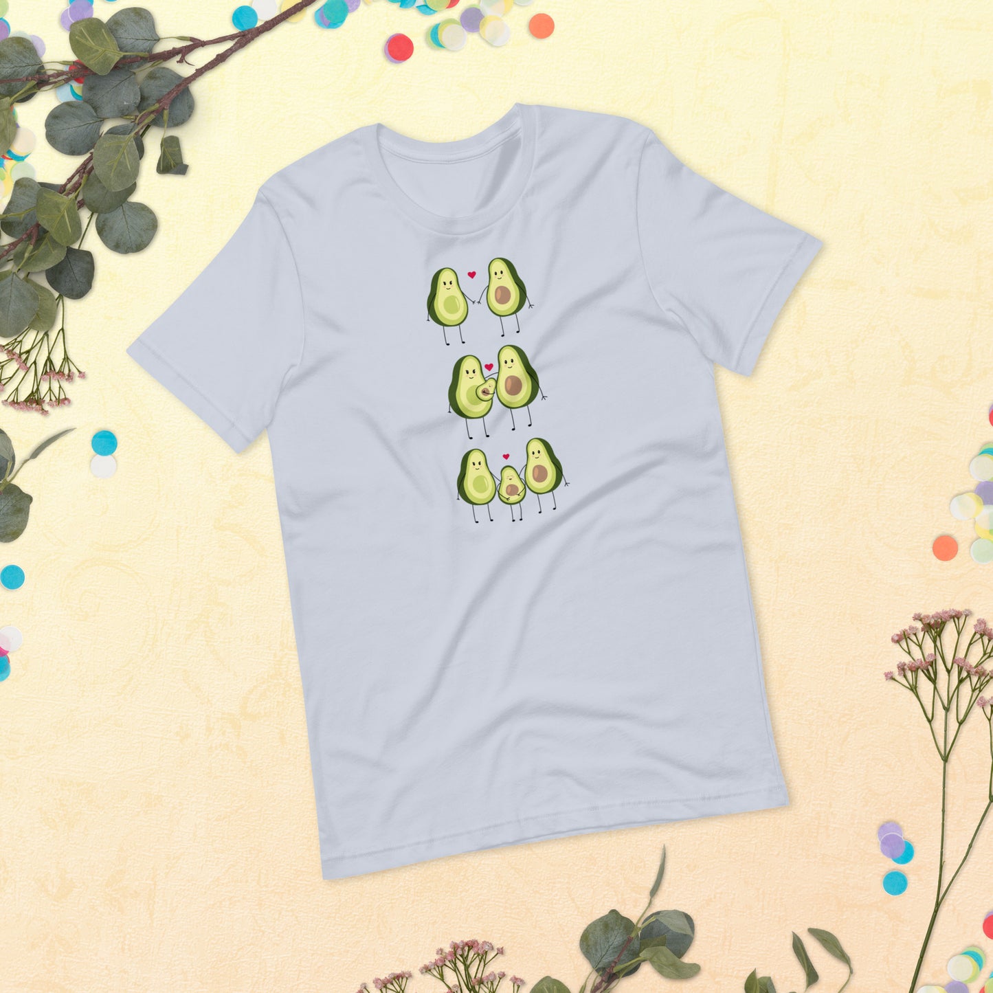 Avocado Family Matching Adult Unisex Shirt, Vegetarian Family, Funny Avocado Love Unisex t-shirt